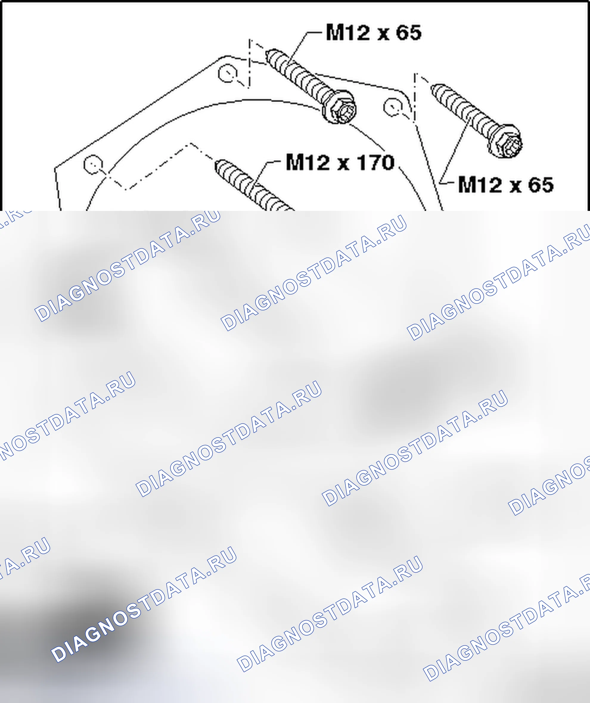 Рис. 56: ХАРАКТЕРИСТИКИ ЗАТЯЖКИ ДВИГАТЕЛЯ С ТРАНСМИССИЕЙ. Volkswagen Golf Mk7