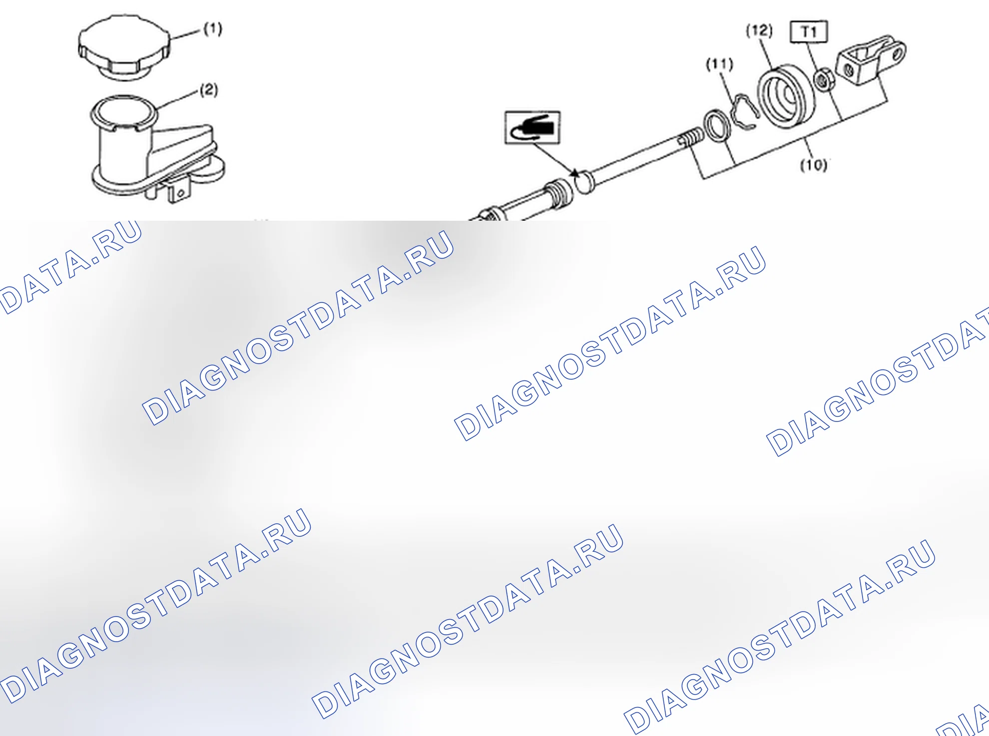 Рис. 14: ГЛАВНЫЙ ЦИЛИНДР. Subaru Impreza WRX GD/GG рестайлинг 2