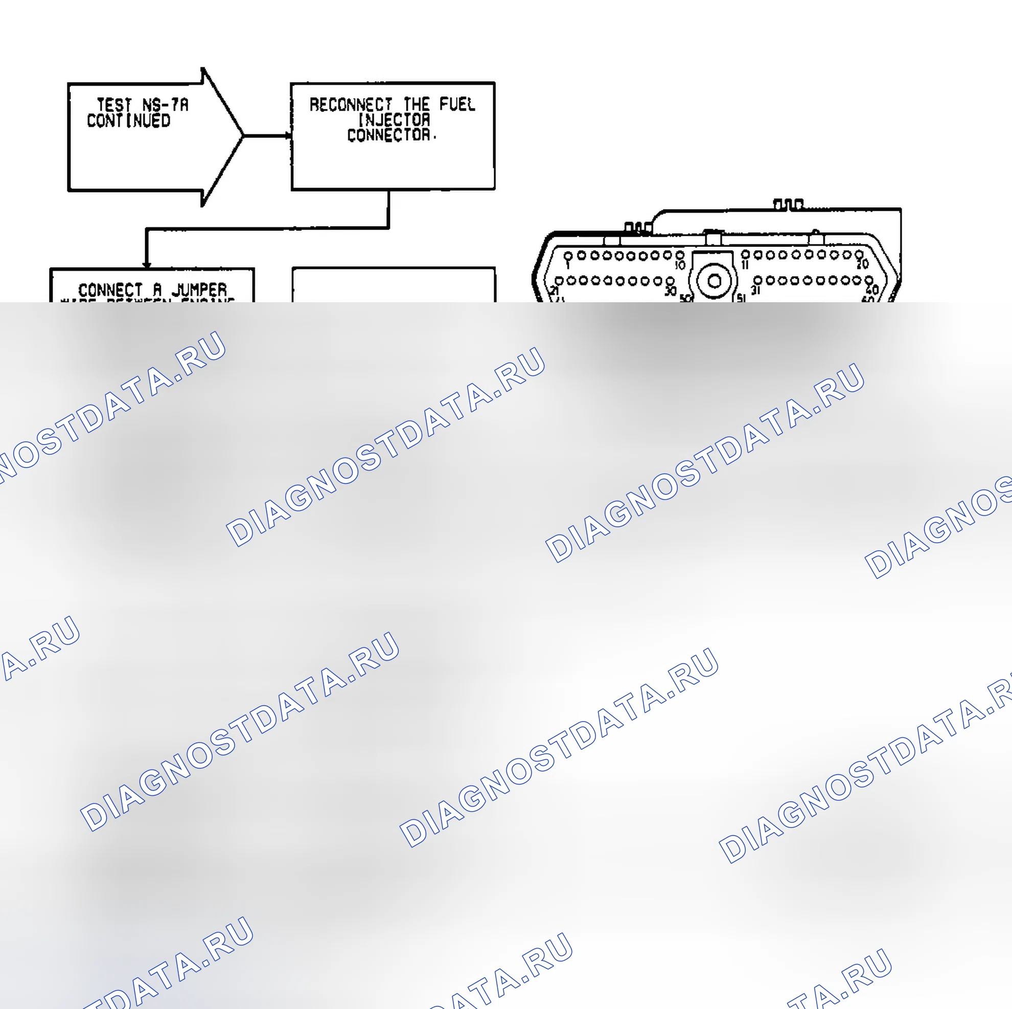 Рис. 39: Испытательный NS-7A: (2 из 3) топливная форсунка. Dodge Dakota Sport 