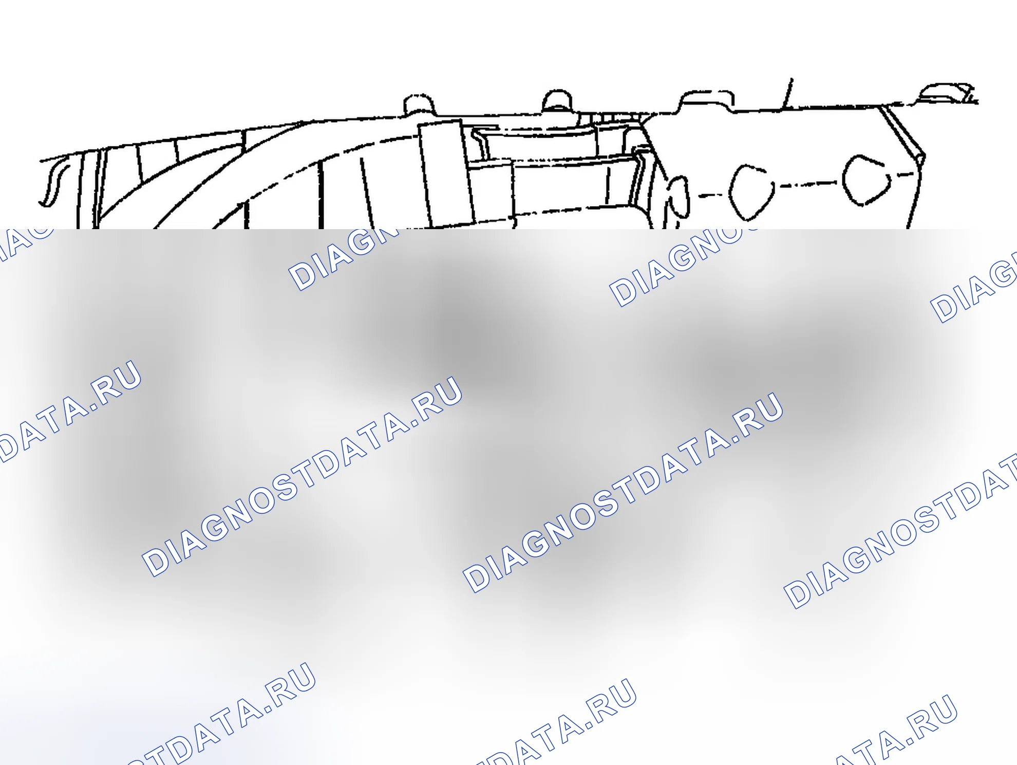 Рис. 497: Пункт 2: Демонтаж болтов кожуха нижнего радиатора Примечание. Ford Explorer III
