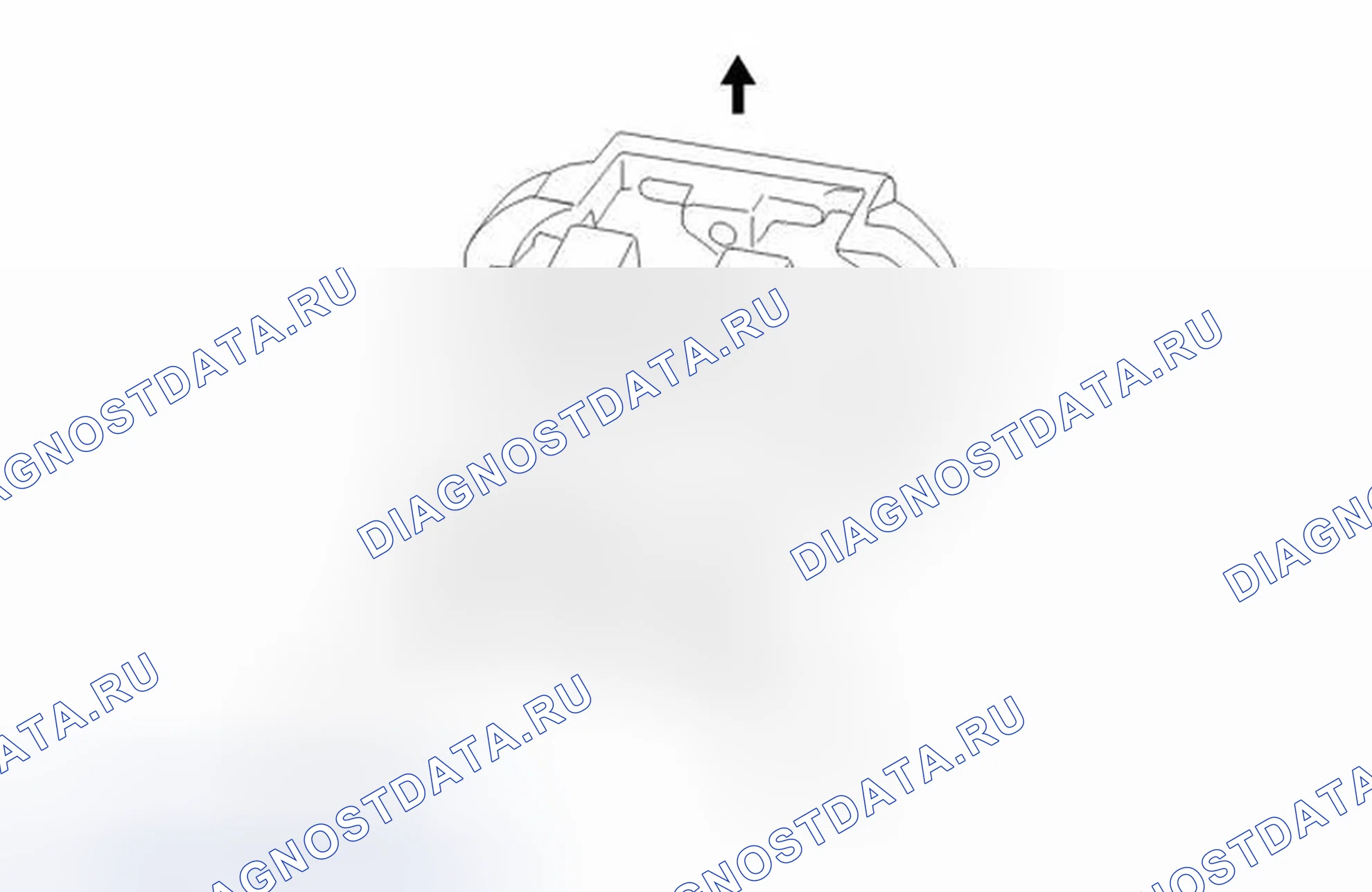 Рис. 226: X122 привязных ремней двигателя к страховочным ремням (NU6). Buick LaCrosse II