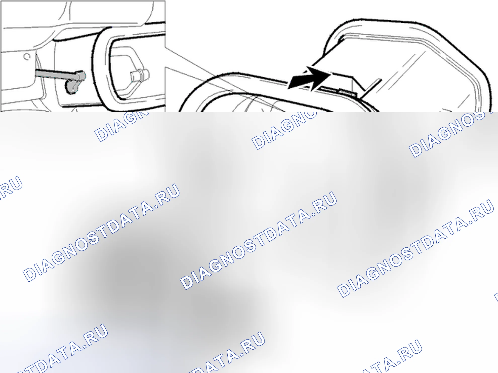 Рис. 91: Удаление вентиляционного отверстия со стороны пассажира. Volvo S40 I рестайлинг