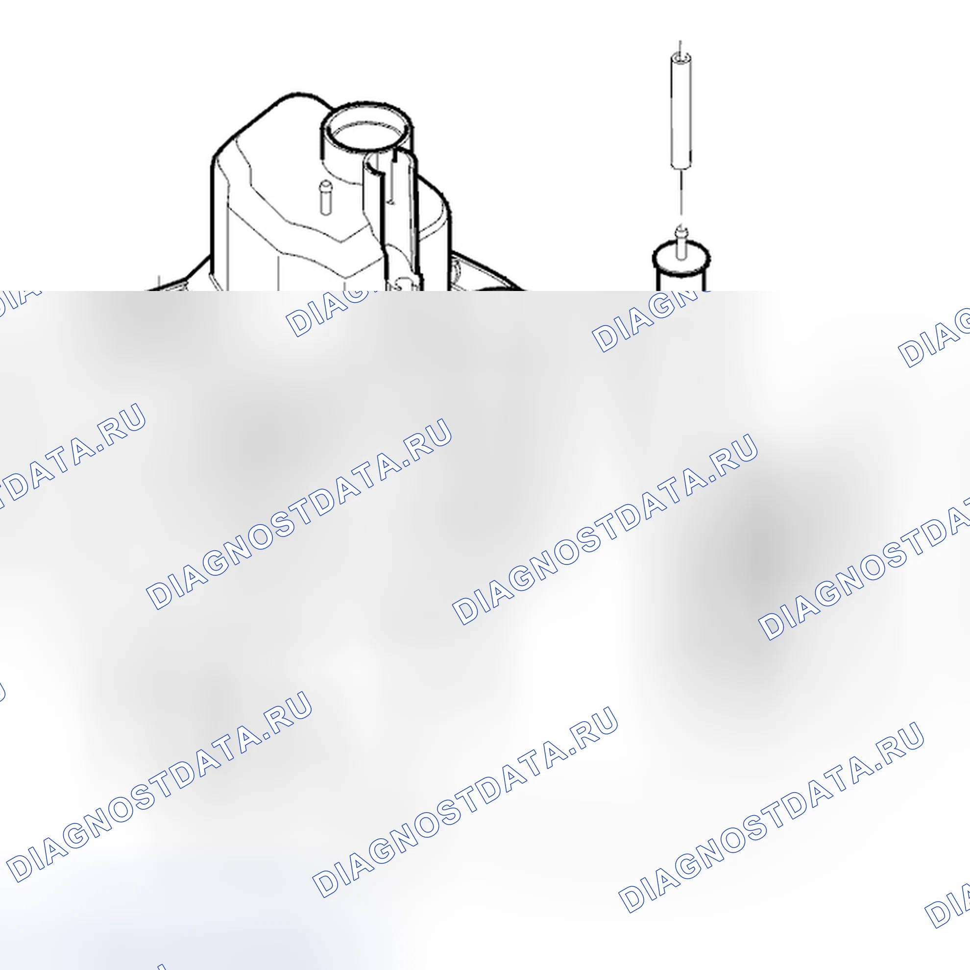 Рис. 41: Двигатель шайбы. Volvo S80 I