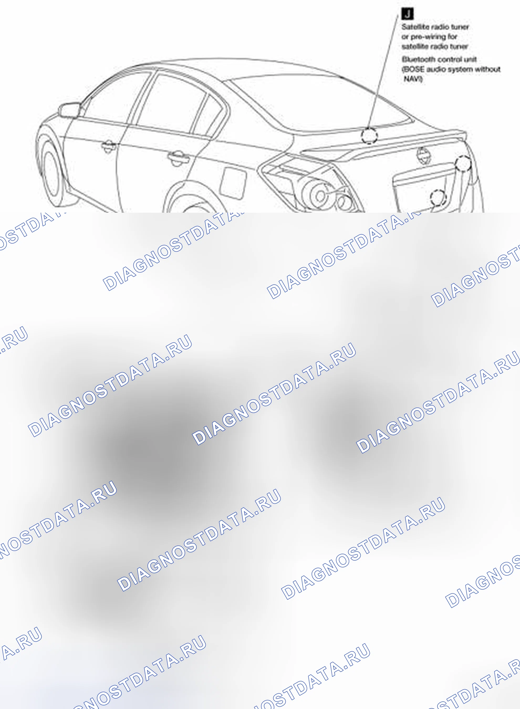 Рис. 293: БАГАЖНОЕ ОТДЕЛЕНИЕ. Nissan Altima L32 рестайлинг