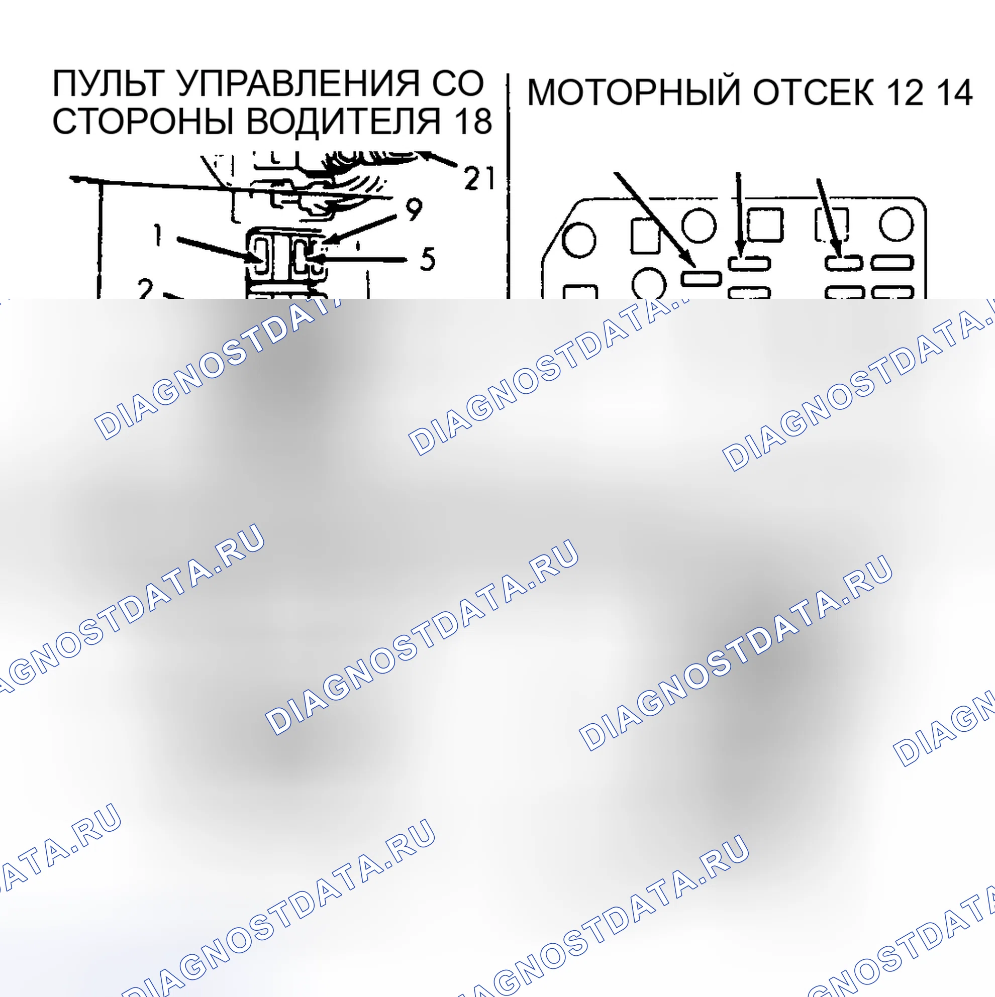 Рис. 3: ИДЕНТИФИКАЦИЯ ПАНЕЛИ ПРЕДОХРАНИТЕЛЕЙ. Chevrolet Nova V