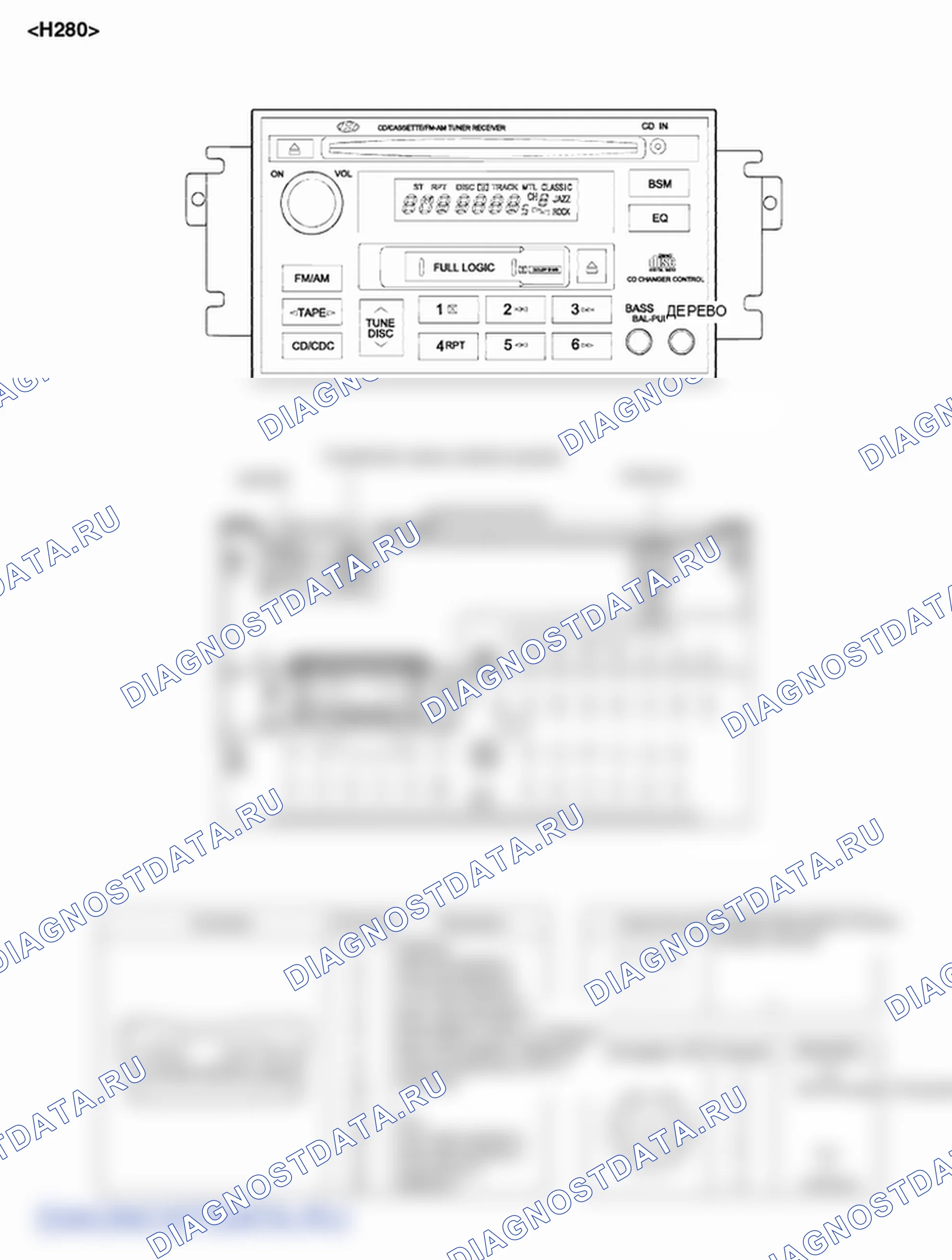 Детали аудиомодуля. Hyundai H-1 A1