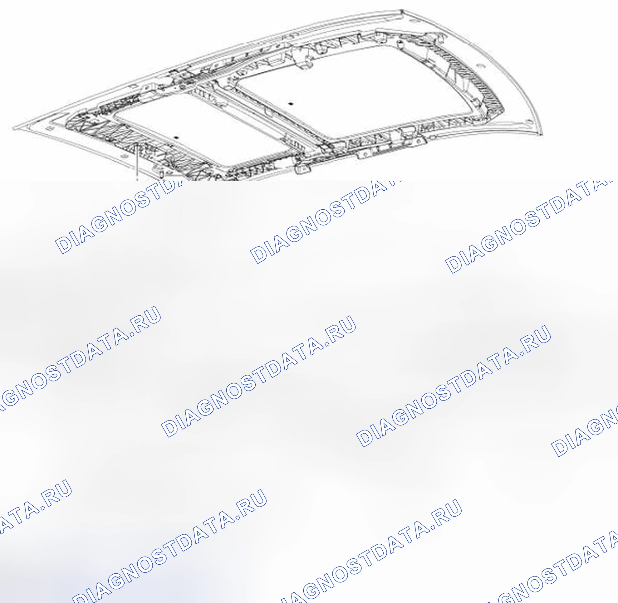 Рис. 28: Навес от солнца - фиксированная стеклянная крыша. Hyundai Kona I рестайлинг