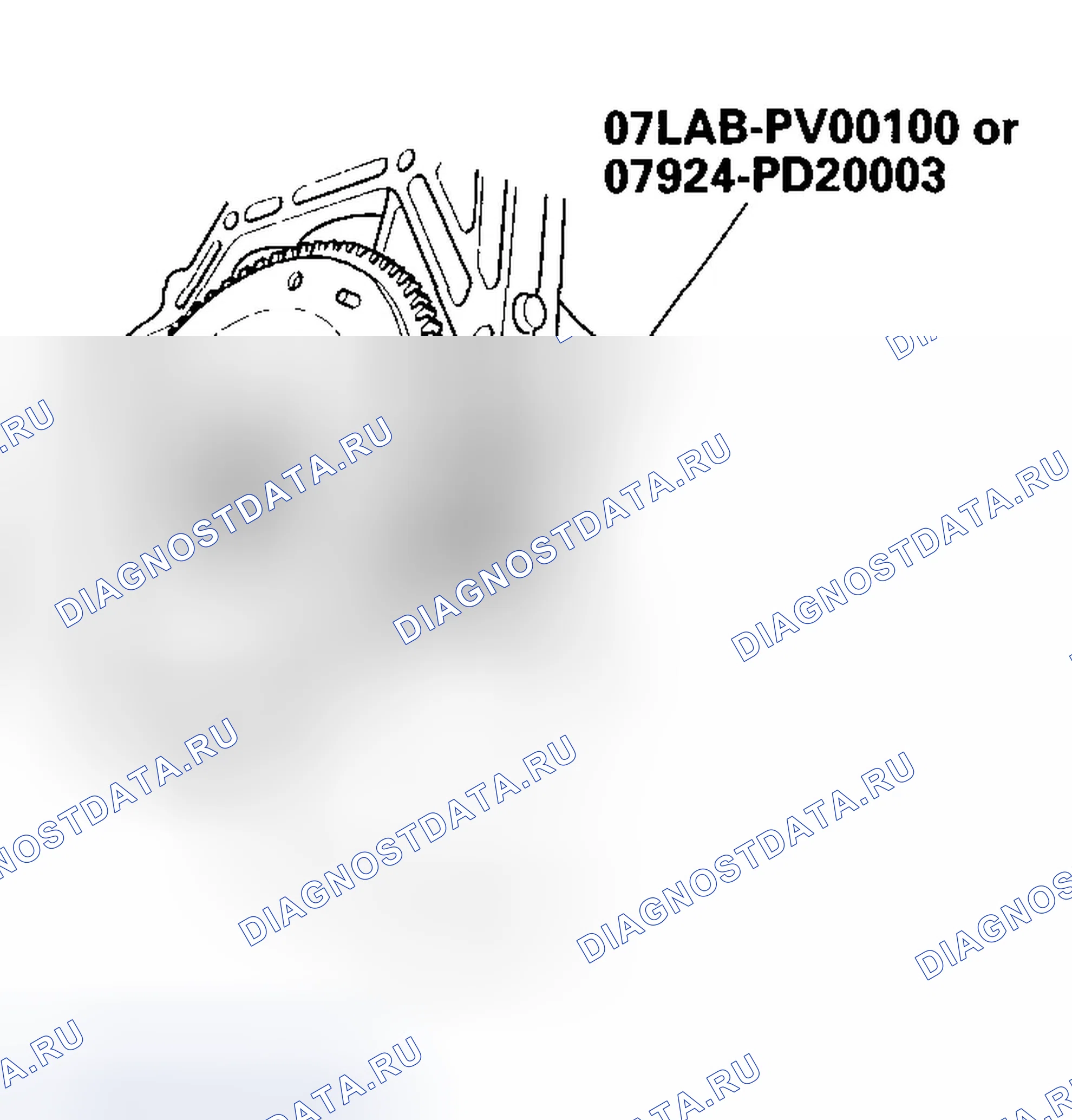 Рис. 25: Замена маховика. Honda CR-V II рестайлинг