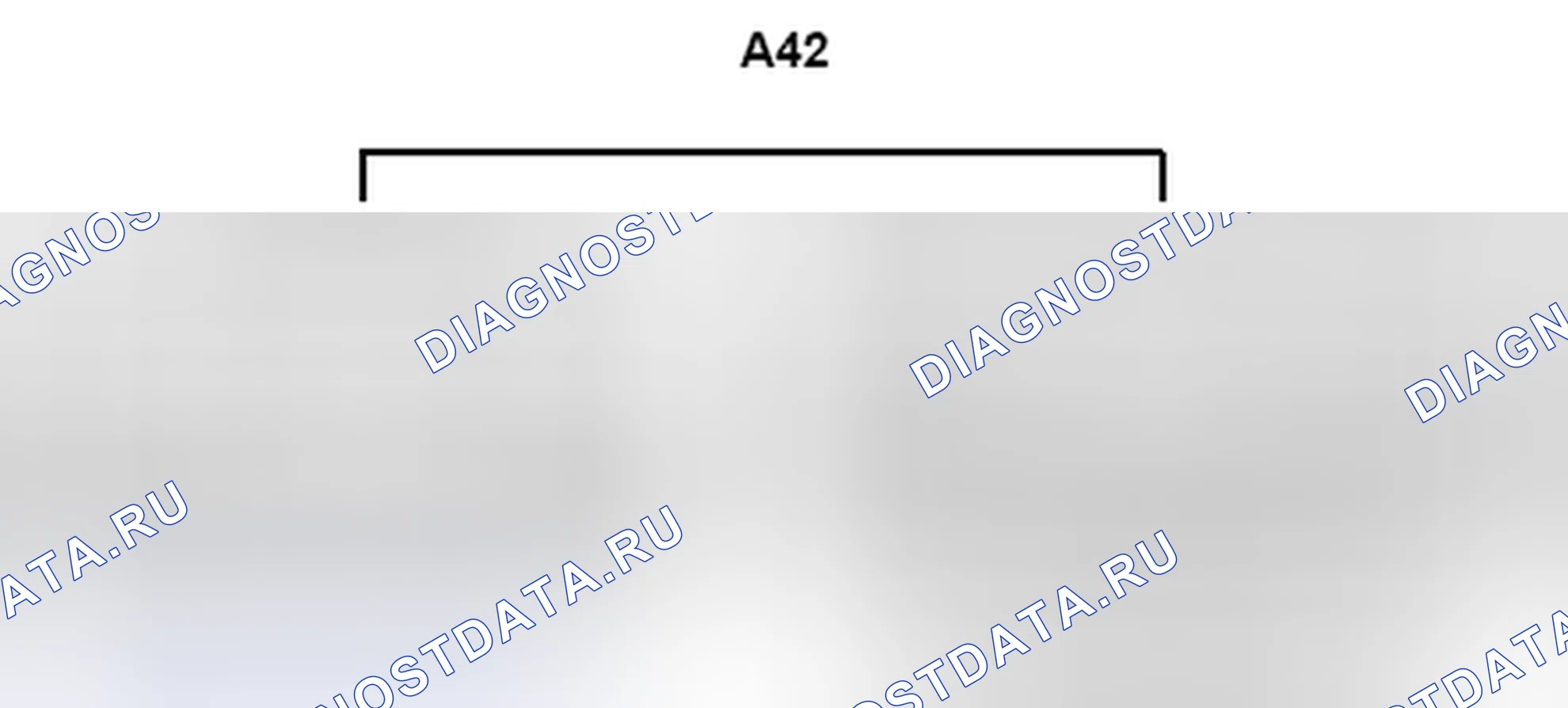 Рис. 421: Вид с торца соединительного разъема (A42). Toyota Camry XV40 рестайлинг