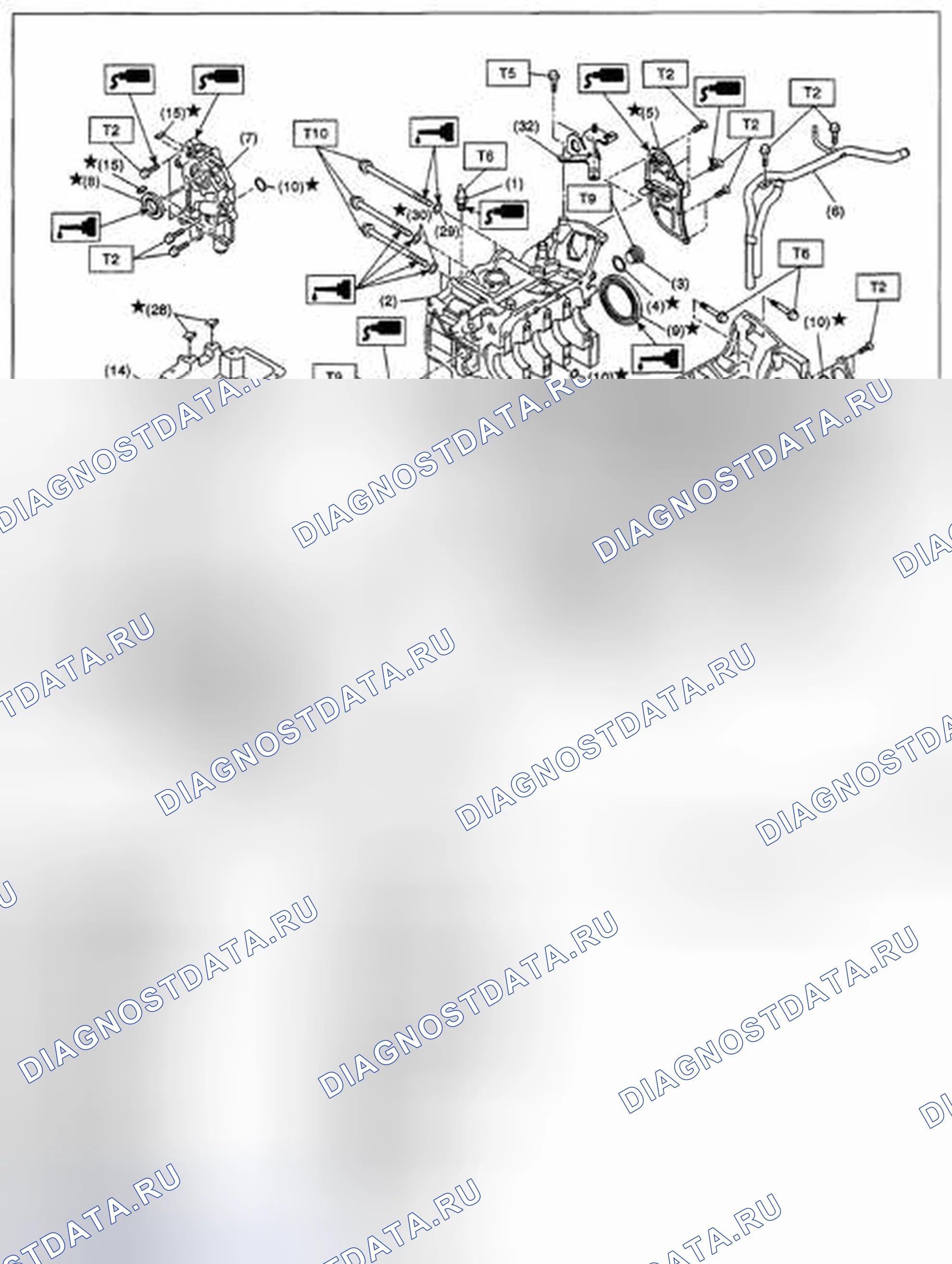 Рис. 565: БЛОК ЦИЛИНДРОВ. Subaru Impreza GH