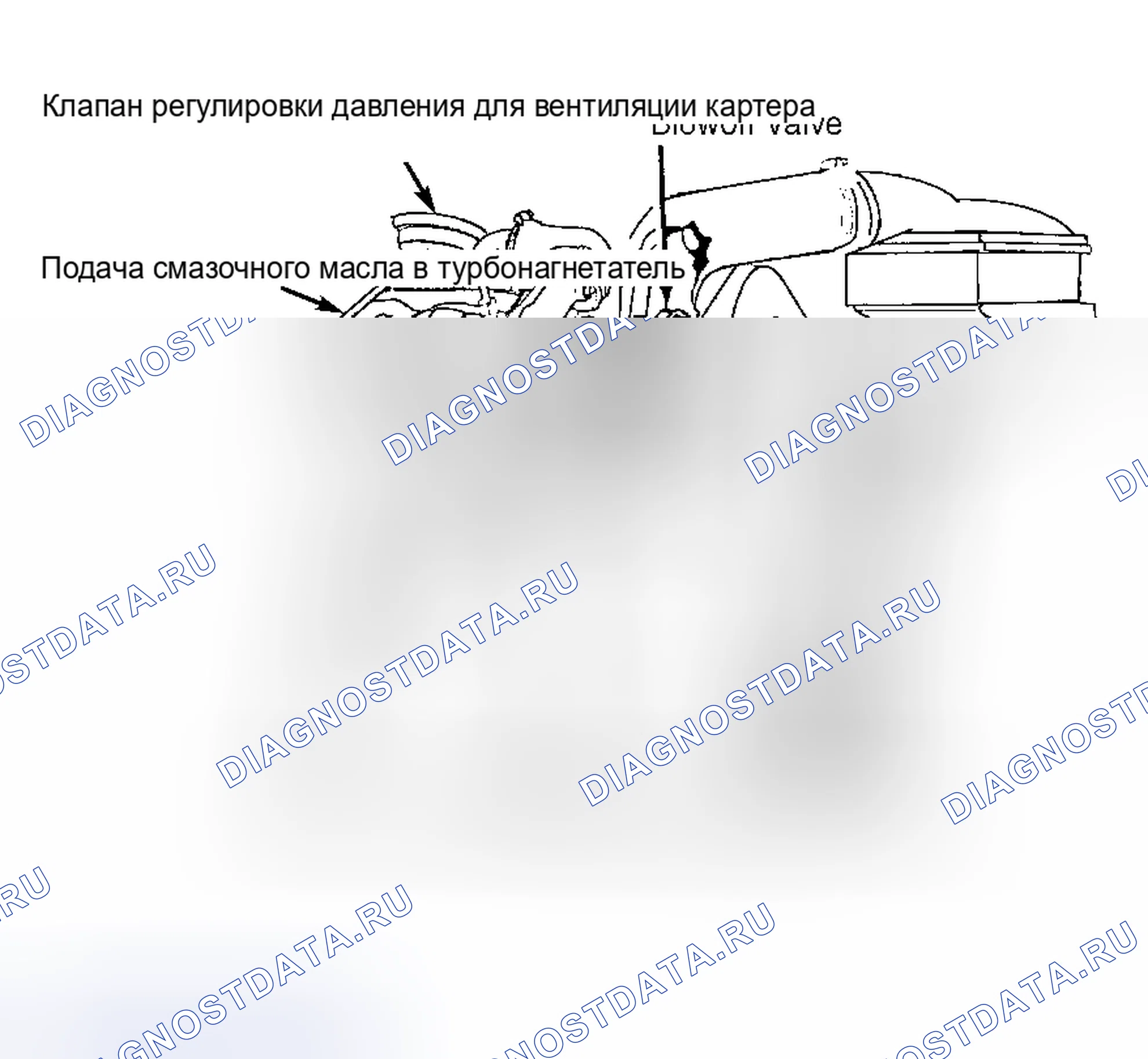 Рис. 2: Расположение клапана вентиляции картера (турбодизель). Volkswagen Scirocco II