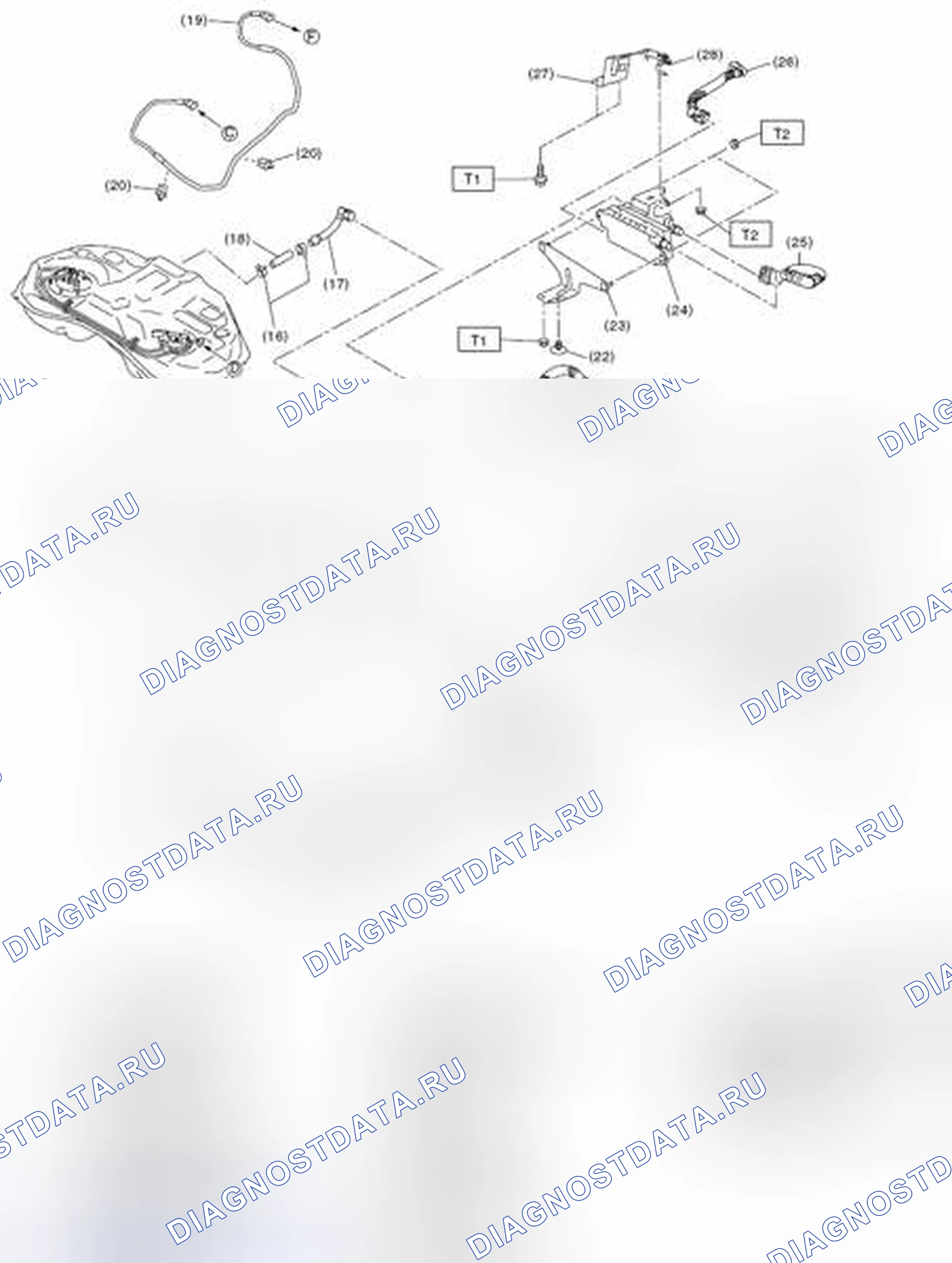 Рис. 80: ТОПЛИВНАЯ МАГИСТРАЛЬ. Subaru Forester SJ