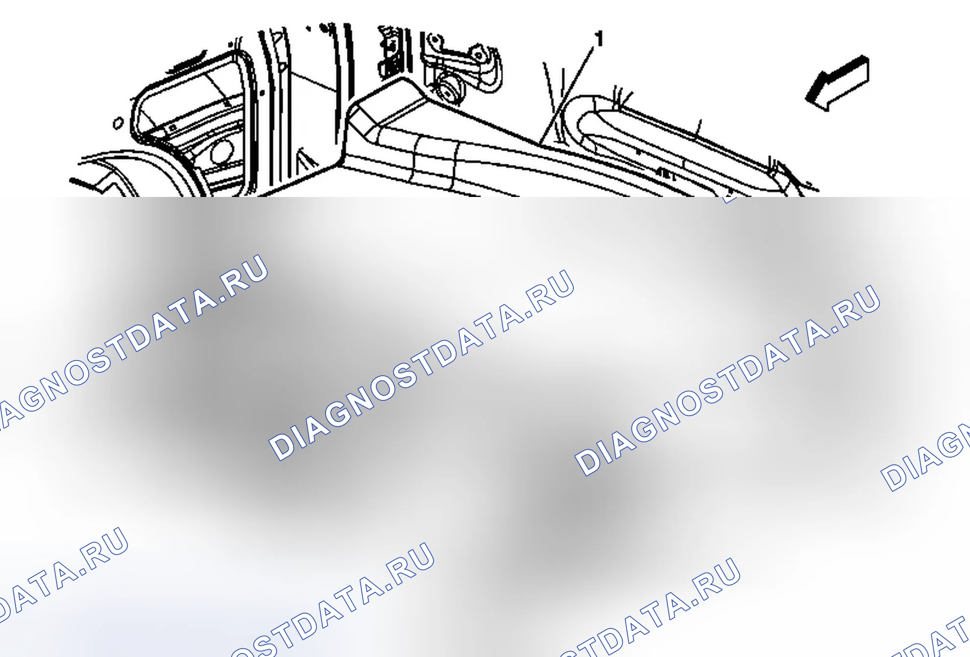 Рис. 6: Замена ковра панели пола заднего отсека. GMC Acadia I рестайлинг