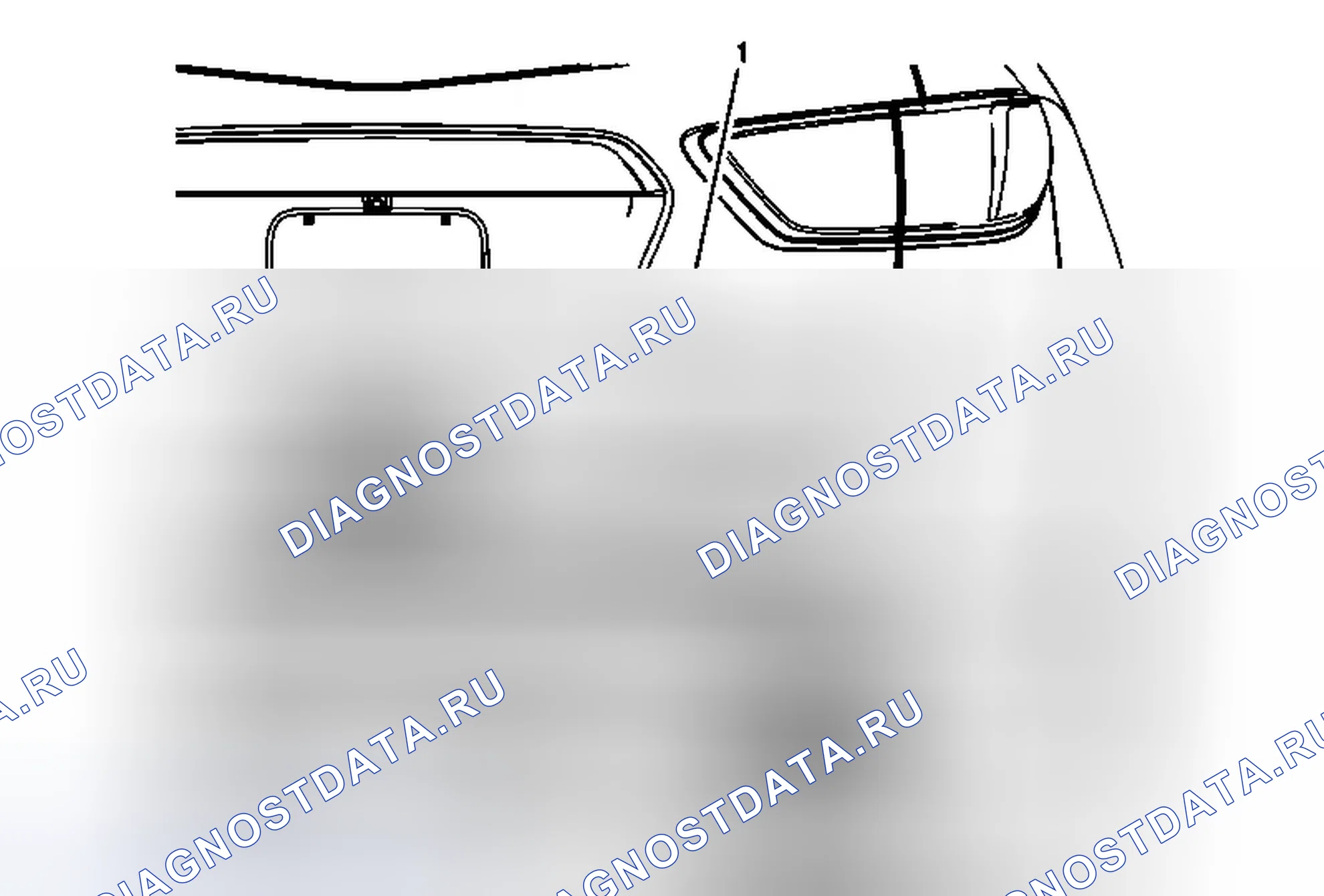 Рис. 32: Замена эмблемы / шильдика дверь багажника (траверса LT). GMC Acadia I рестайлинг