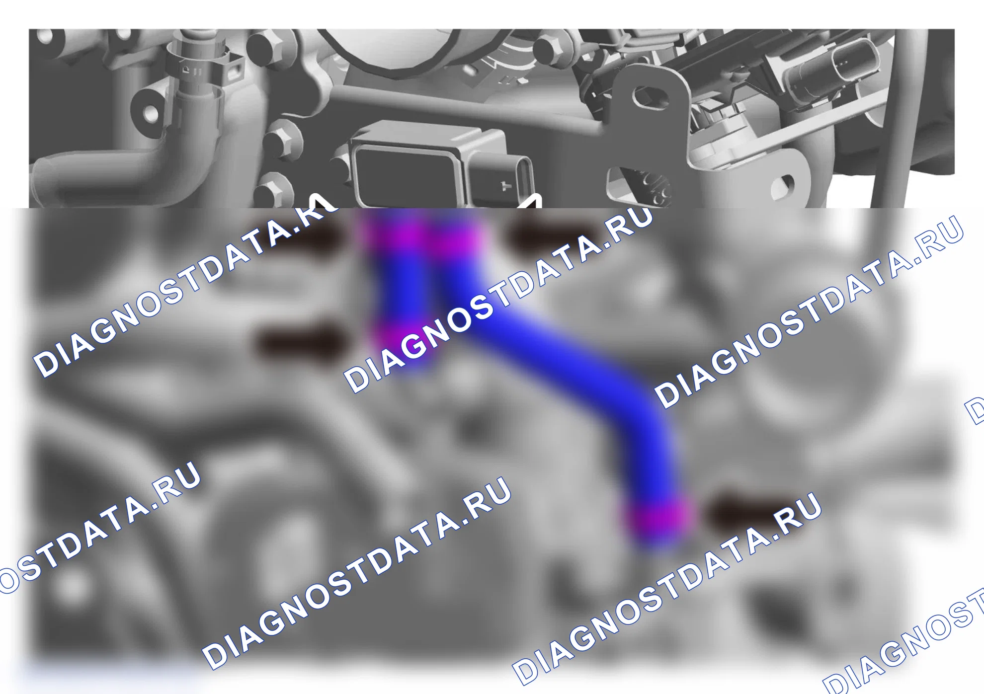 Как снять и установить датчик перепада давления EGR низкого давления — Wey V8X. Wey V8X I