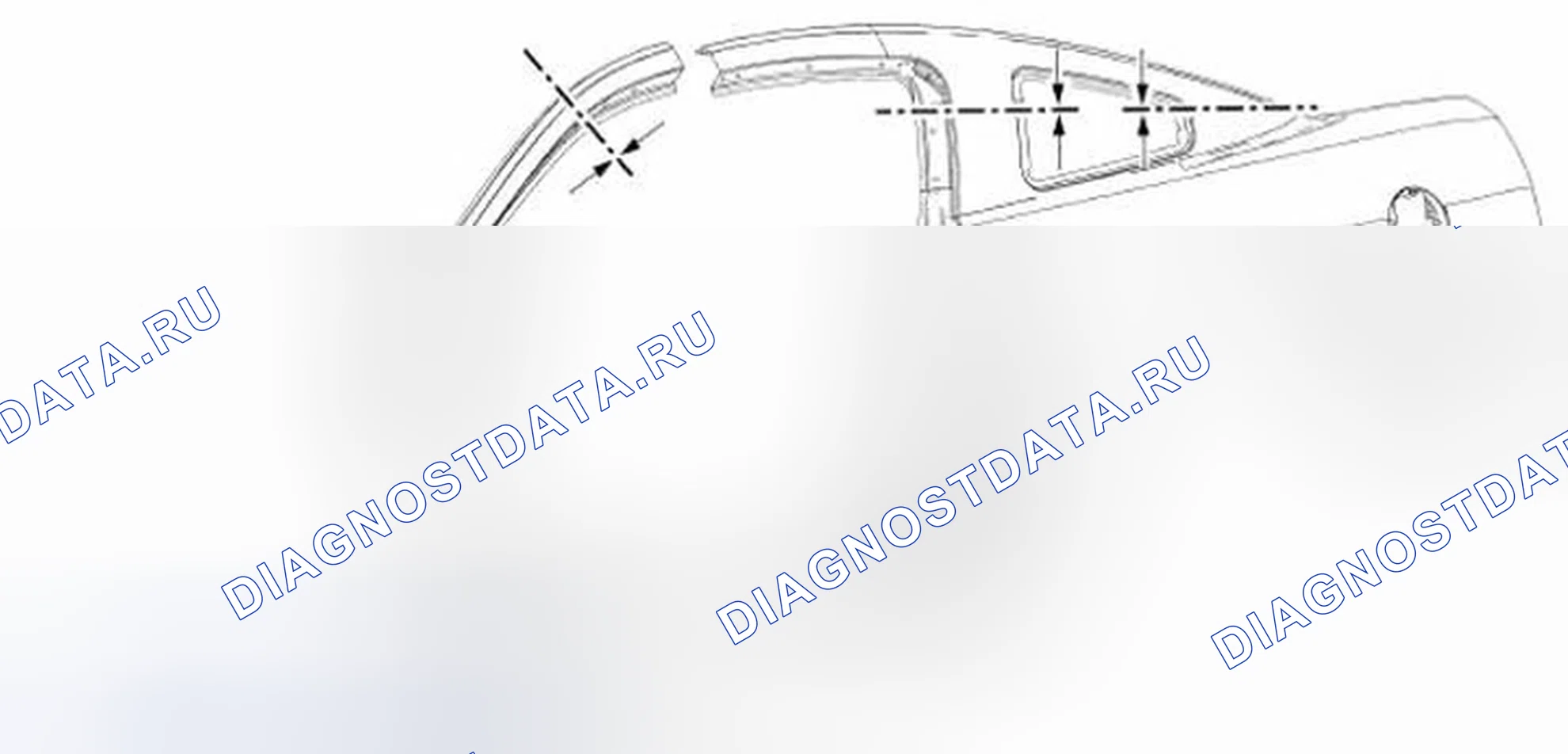 Рис. 25: Определение зоны сварного соединения. Ford Mustang V