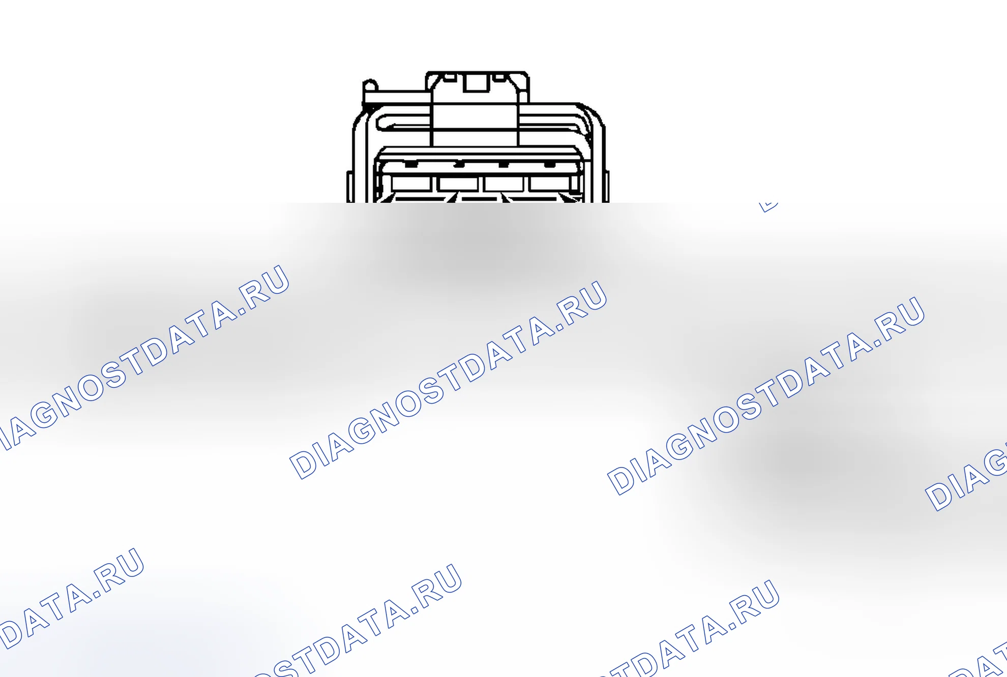 Рис. 23: Вид с торца соединителя насоса для обнаружения утечек. Dodge Dakota II
