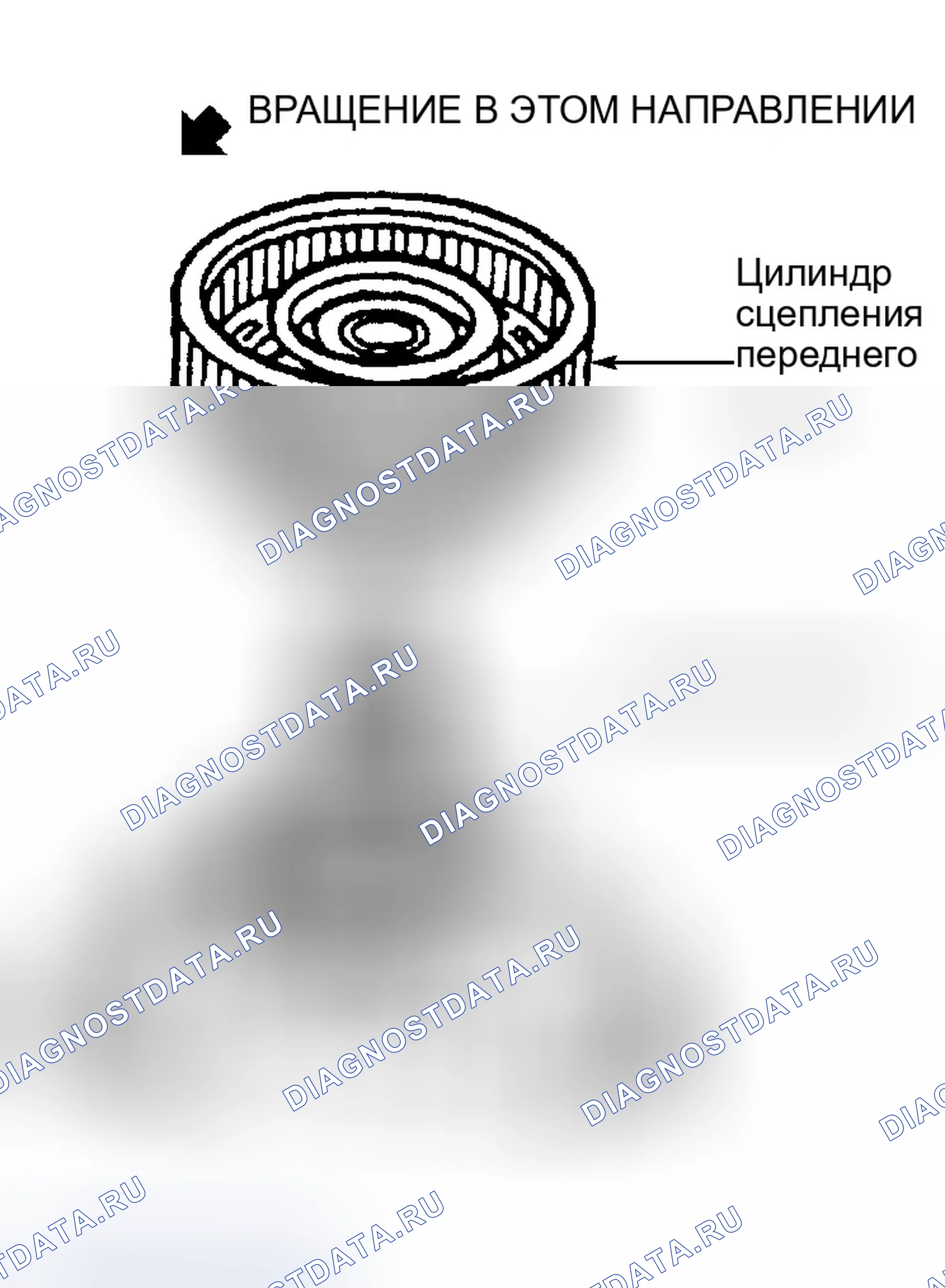 Рис. 77: Проверка помех между статором и турбиной. Ford Expedition I