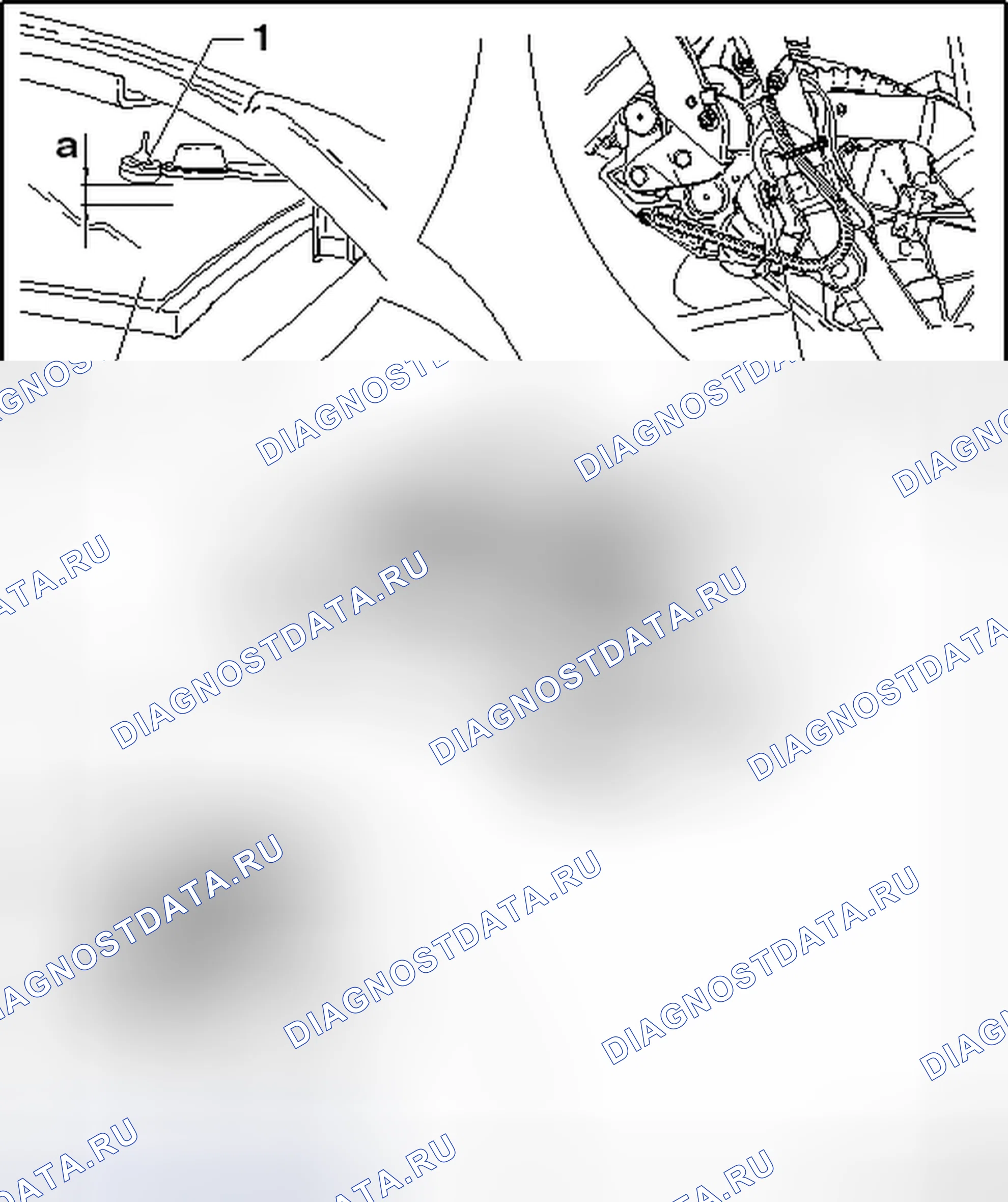 Рис. 97: БАЗОВАЯ НАСТРОЙКА ДЛЯ ВНОВЬ УСТАНАВЛИВАЕМОЙ КРЫШИ CSC. Volkswagen Eos I