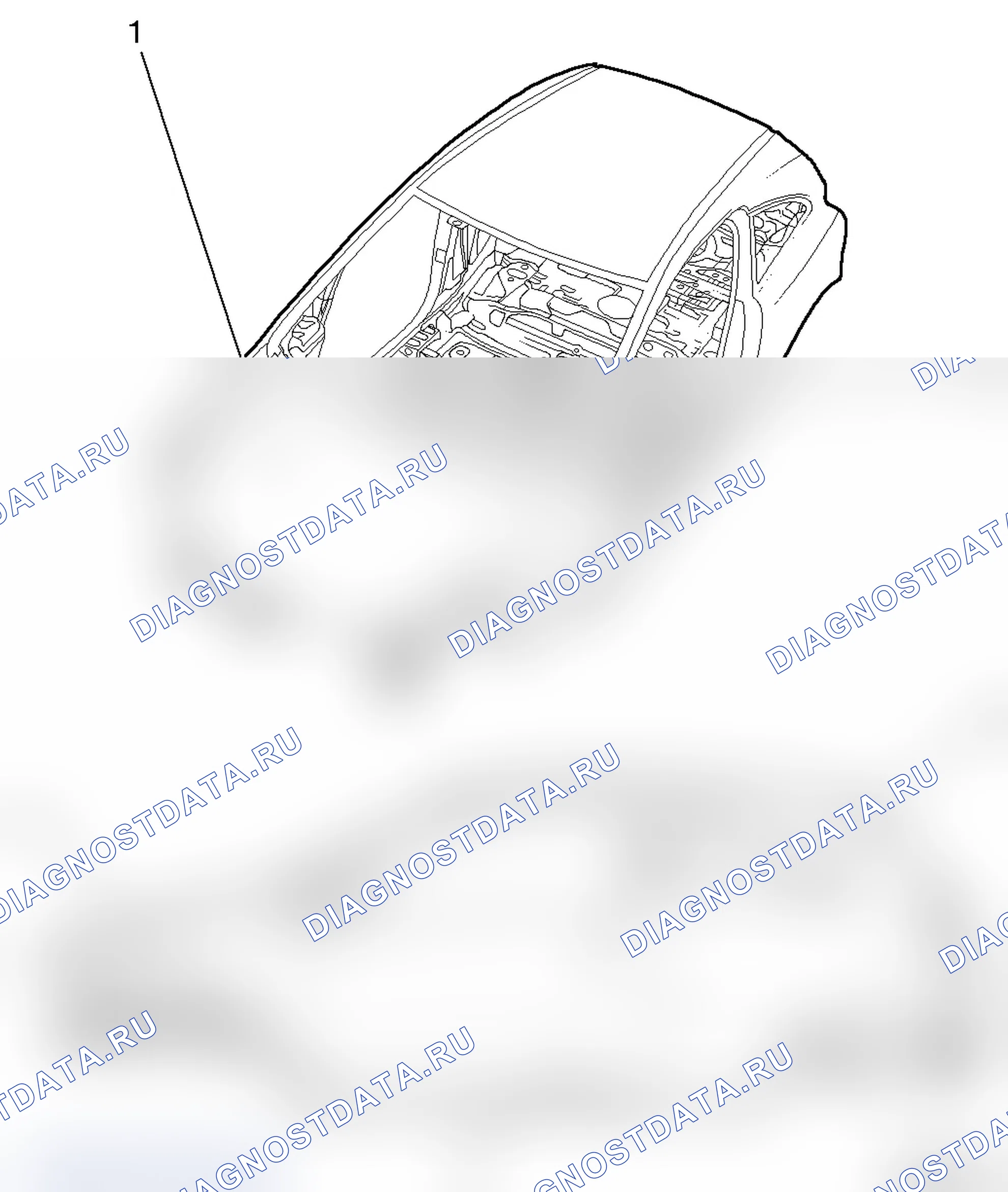 Участки внутреннего лакокрасочного покрытия (модель L 08). Opel Corsa D