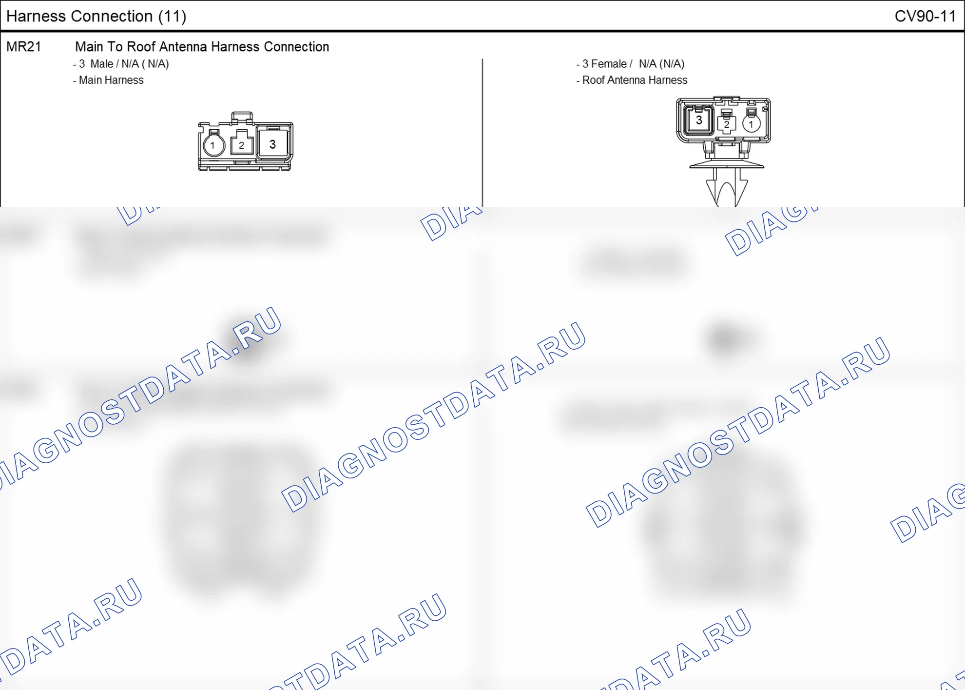 Распиновка разъёма MR31 — harness connection. Hyundai Santafe Sport DMA