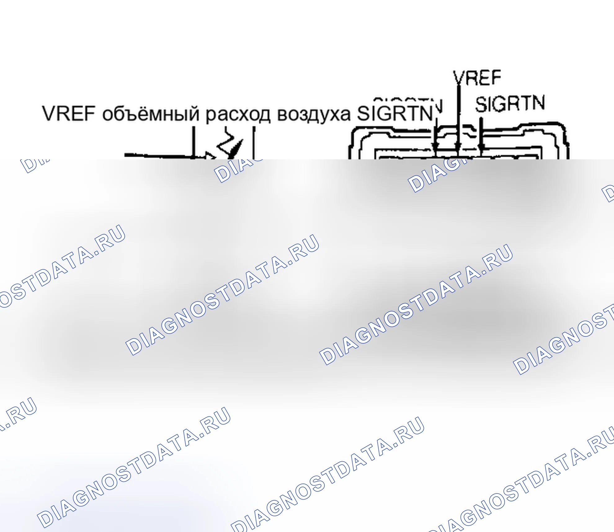 Рис. 87: Идентификация клемм разъема счетчика Vaf. Ford Escort V