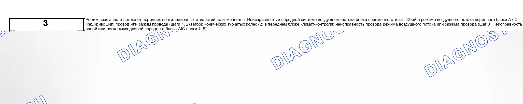 Рис. 6: № 3: РЕЖИМ ВОЗДУШНОГО ПОТОКА ОТ ПЕРЕДНИХ ВЕНТИЛЯЦИОННЫХ ОТВЕРСТИЙ НЕ ИЗМЕНЯЕТСЯ. Mazda MPV II рестайлинг