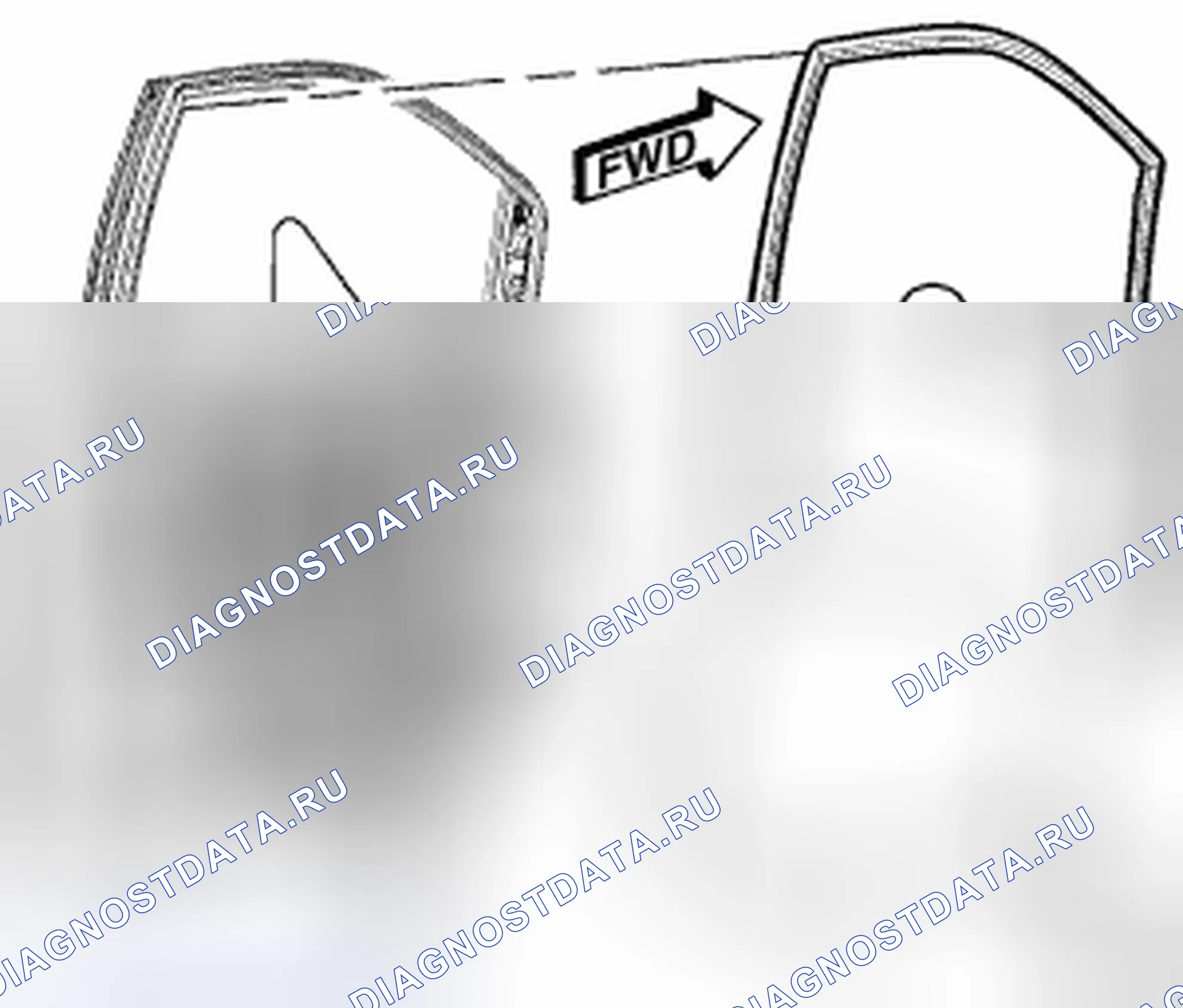 Рис. 301: СТЕКЛЯННЫЙ ПРОГОН. Chrysler Town & Country V