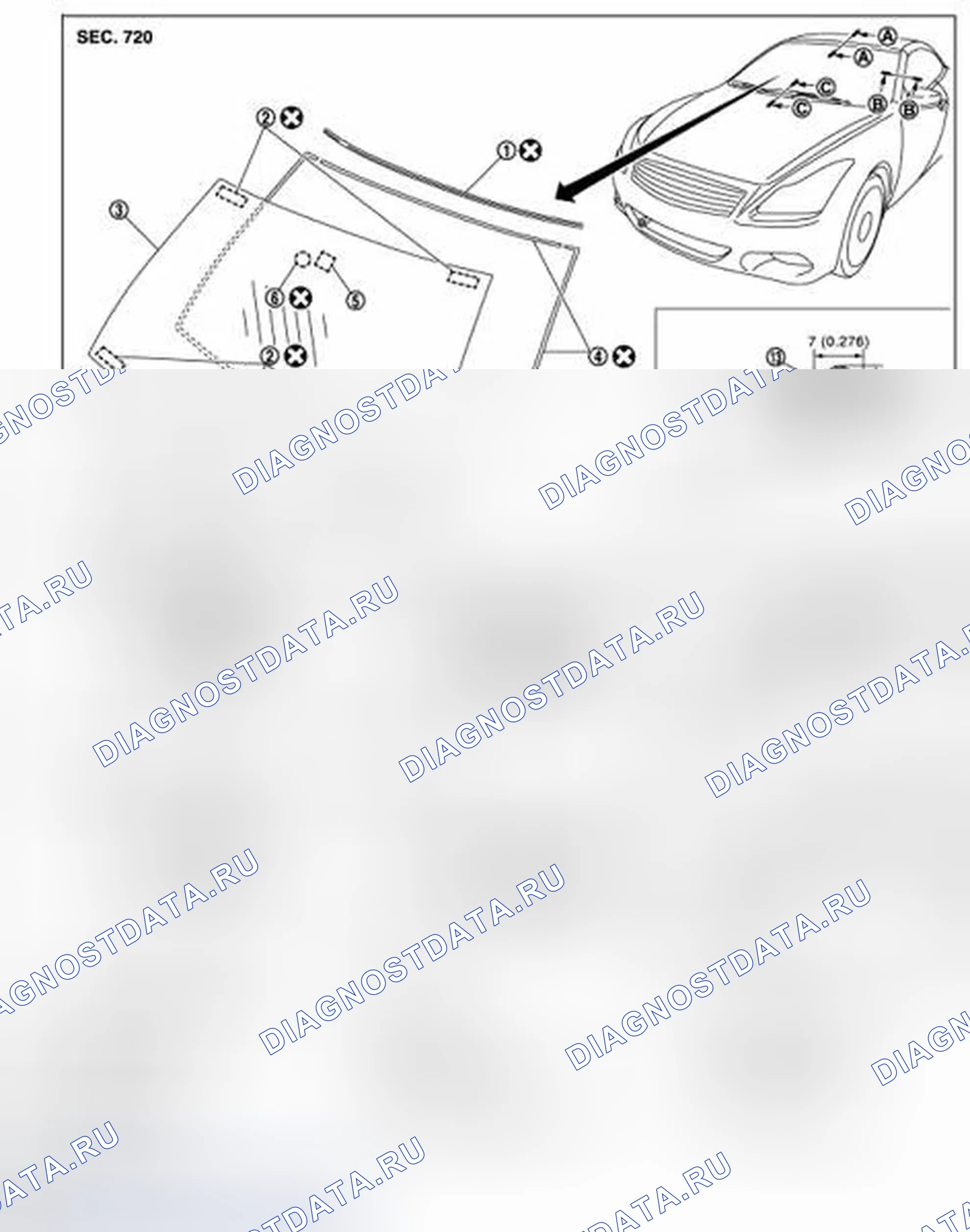 Рис. 81: Разнесенный вид. Infiniti Q60 I