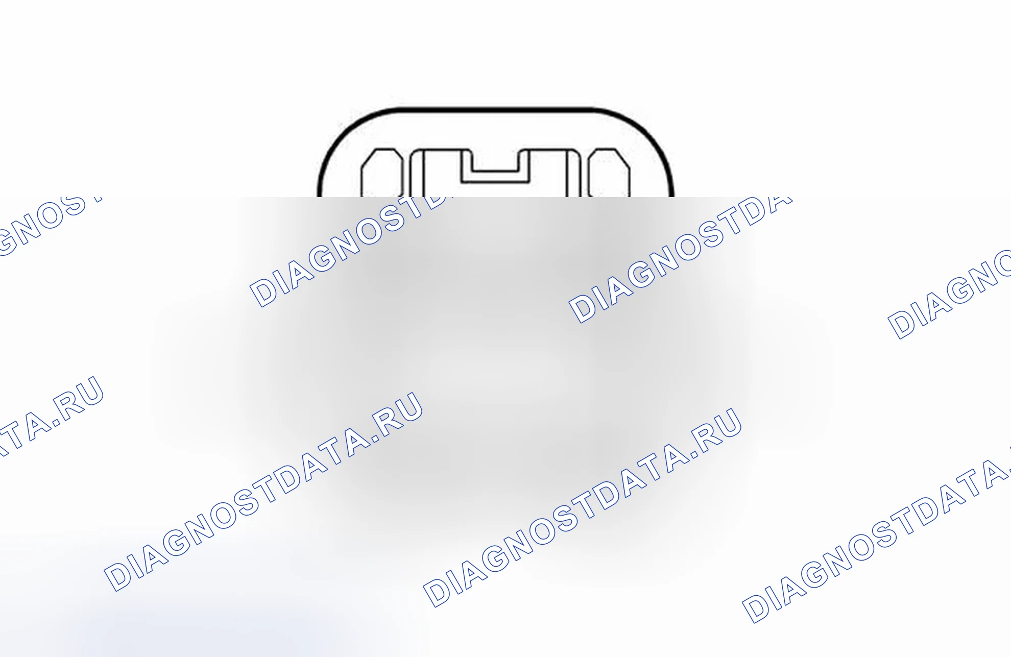 Рис. 317: P45LR Haptic Movement Motor разъём Вид с торца - водитель слева сзади (Ugn / Uvz). Cadillac SRX II рестайлинг