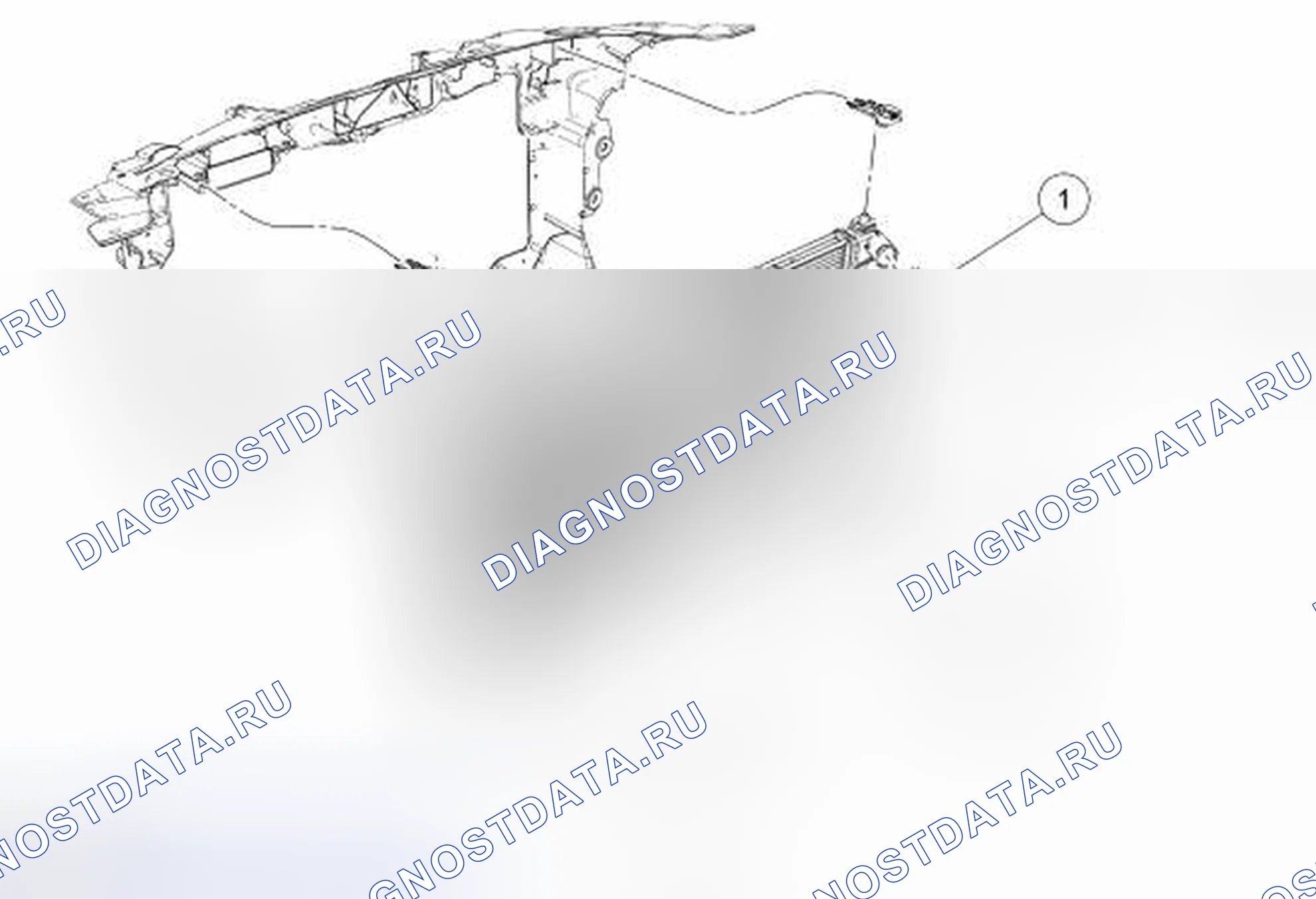 Рис. 3: Радиатор (вид 1 из 2). Hyundai ix55 I