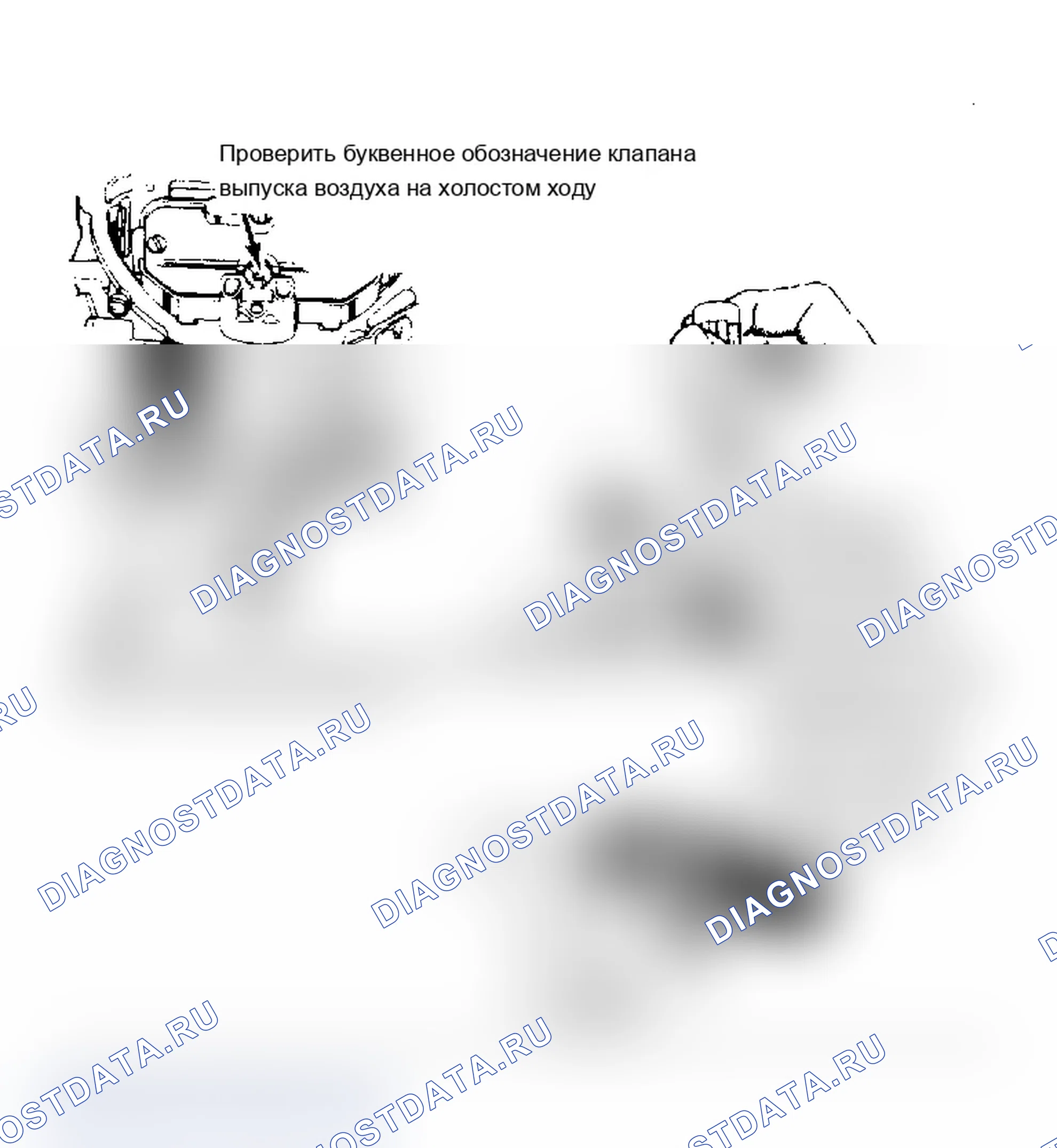 Рис. 36: Регулировка холостых игл и клапанов выпуска воздуха. Chevrolet Cab & Chassis C20 