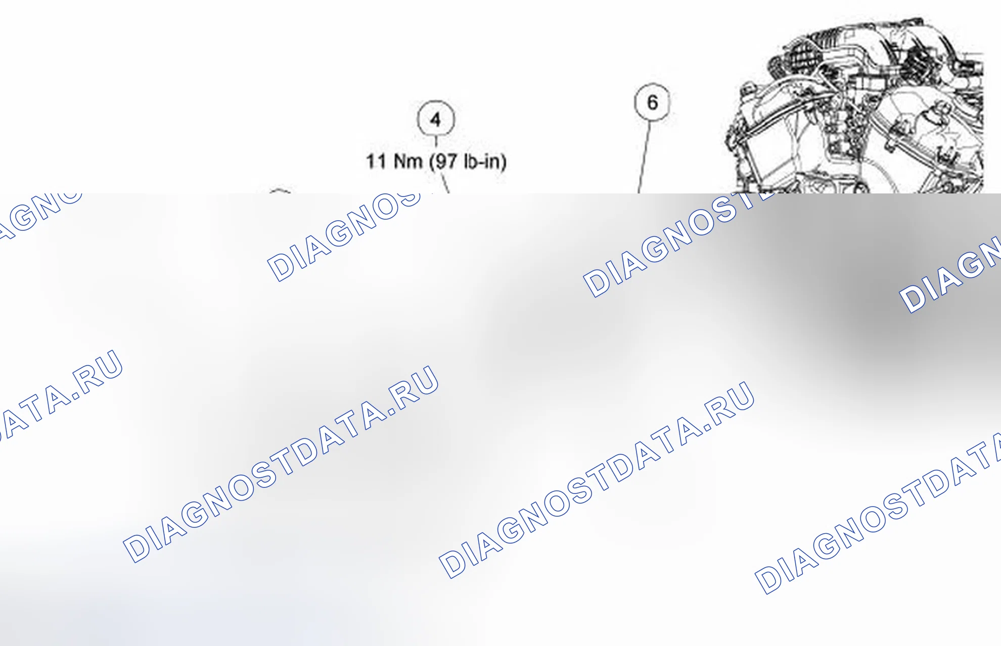 Рис. 13: Передний привод (FEAD) - разнесенный вид. Ford Taurus VI