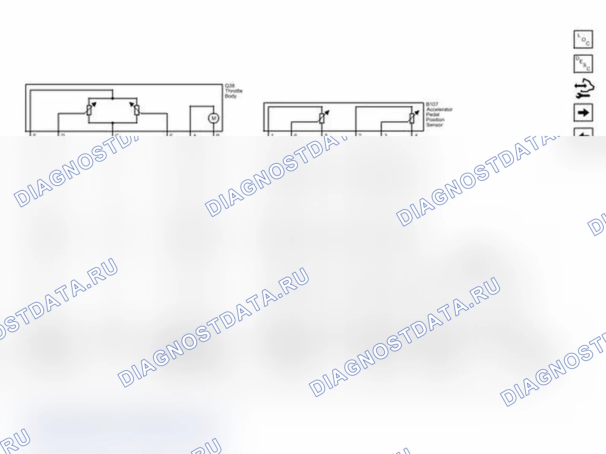 Рис. 17: Датчики данных двигателя - дроссельные регуляторы. Chevrolet Express G1500 