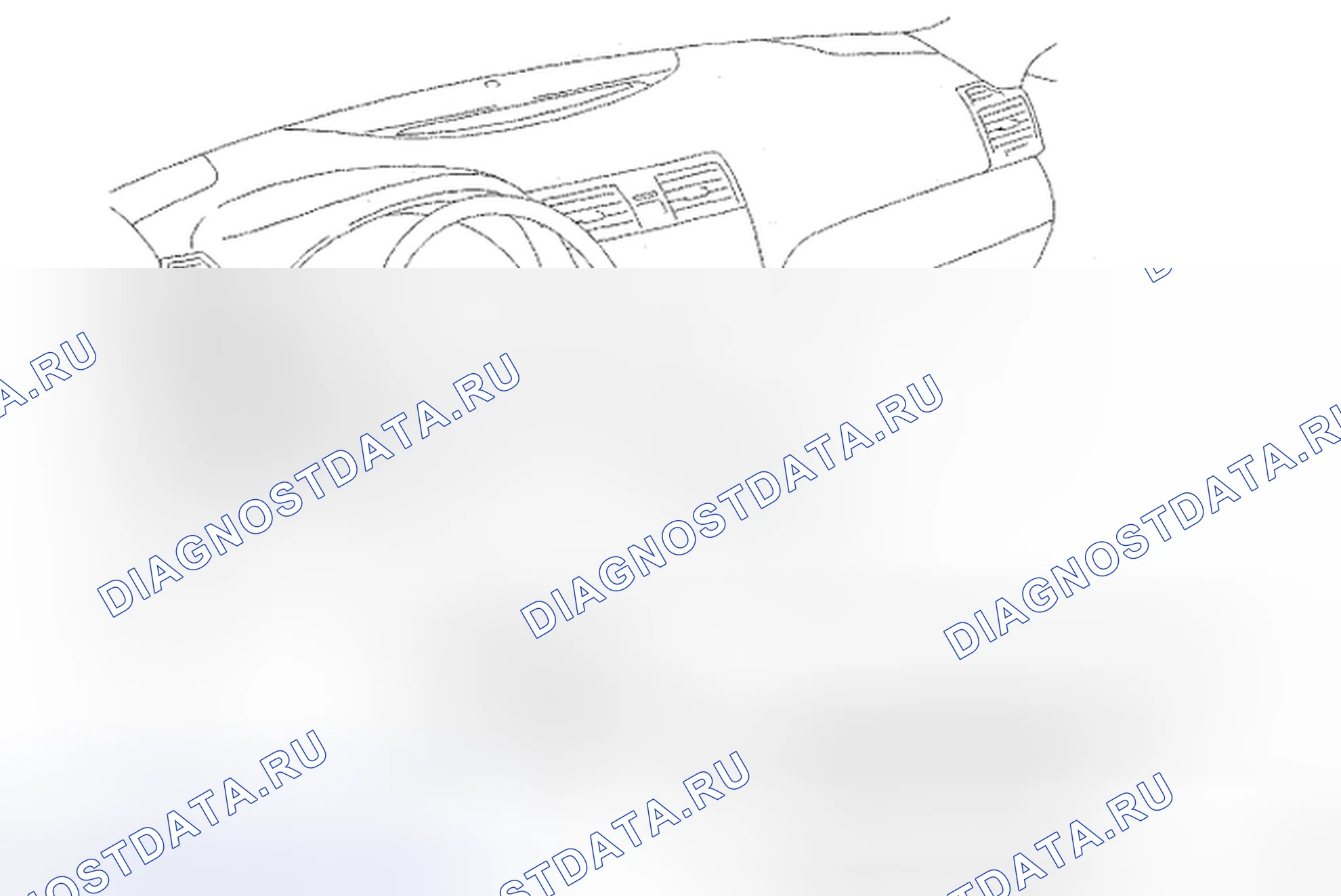 Рис. 60: Идентификация компонентов внешнего зеркального переключателя. Toyota Camry XV40