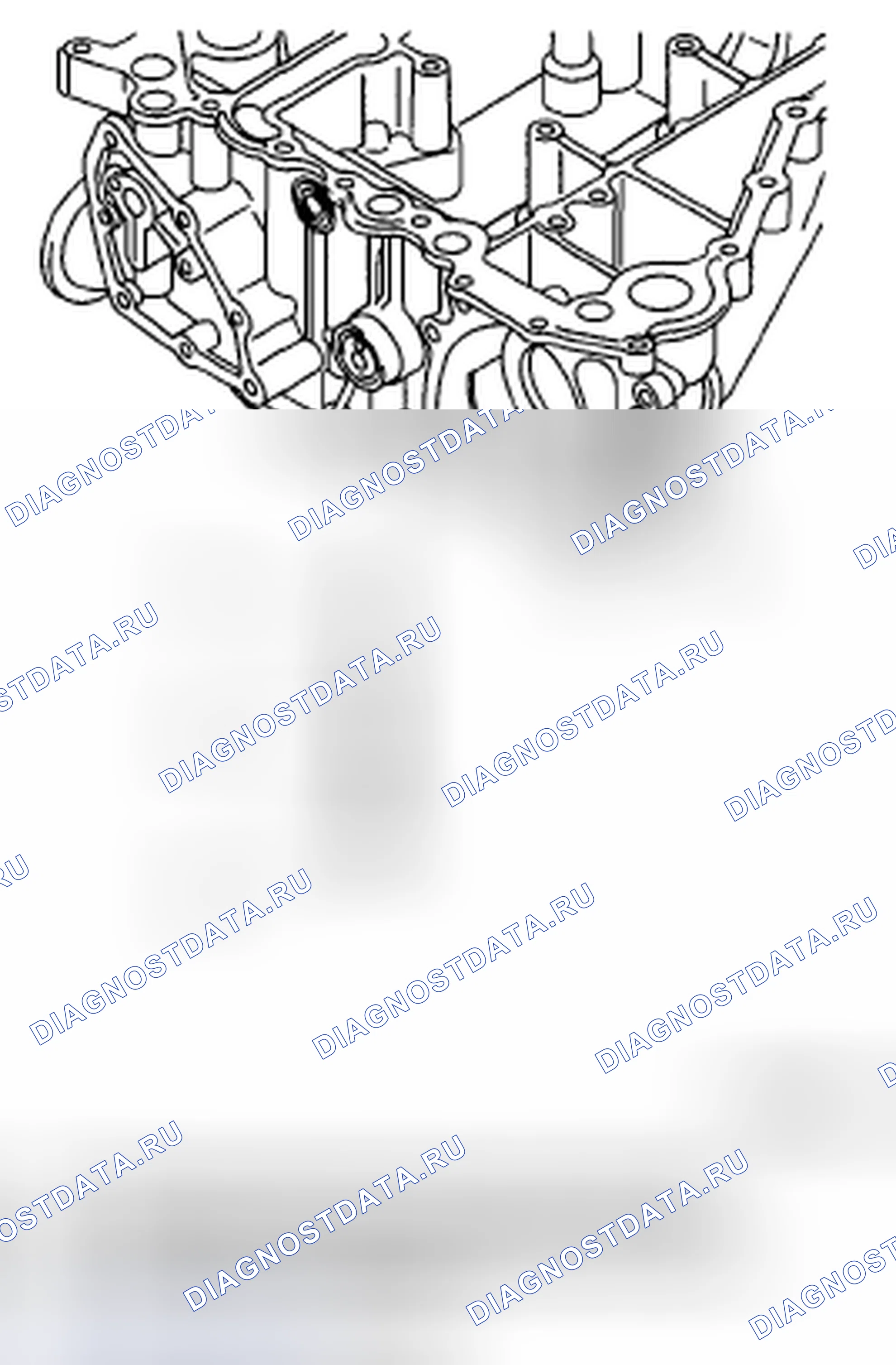 Рис. 139: ВЕРХНЯЯ СТОРОНА МАСЛЯНОГО ПОДДОНА. Subaru Outback BP рестайлинг
