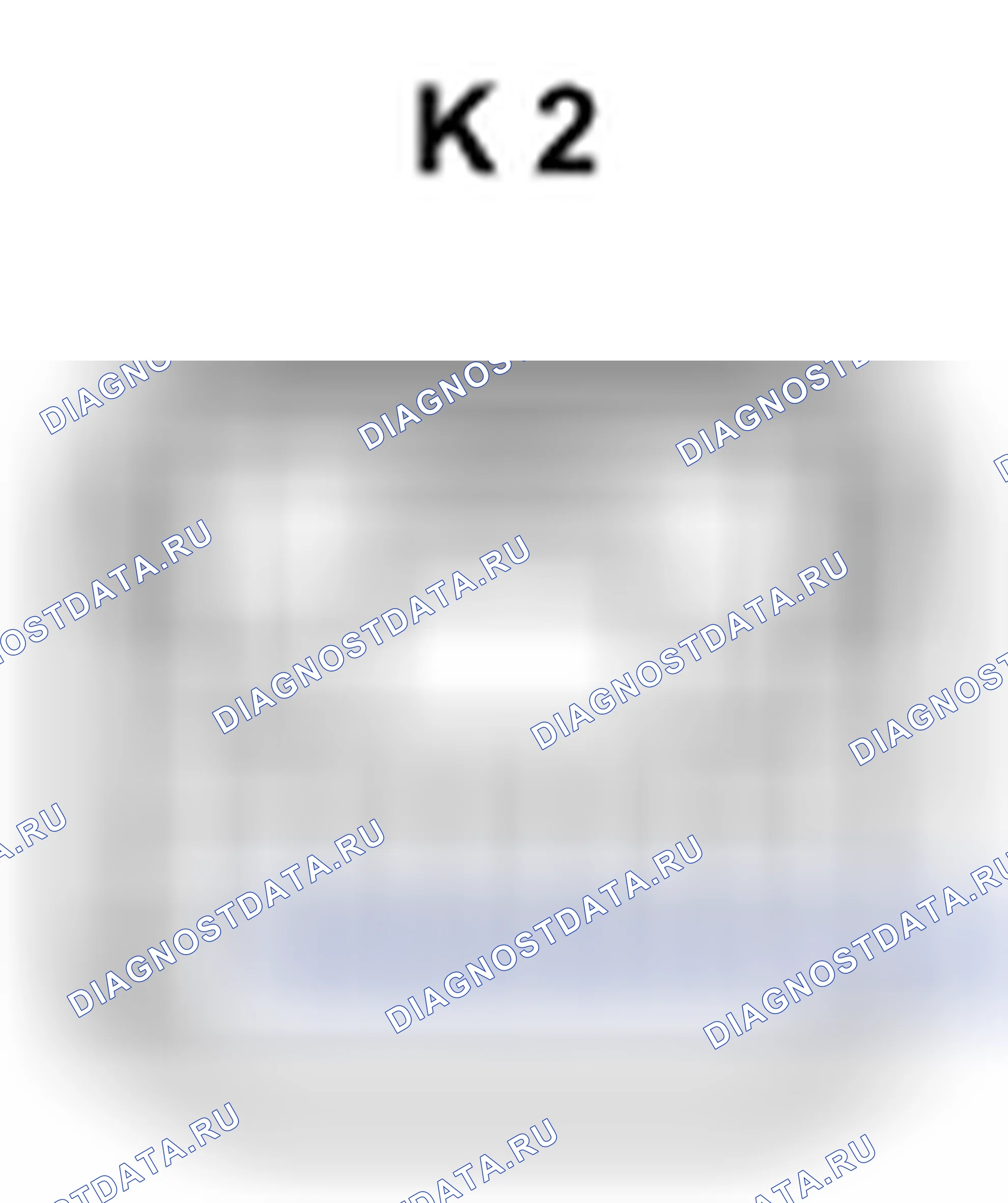 Рис. 722: Вид с торца разъема ключевого паза (K 2). Toyota Prius II рестайлинг