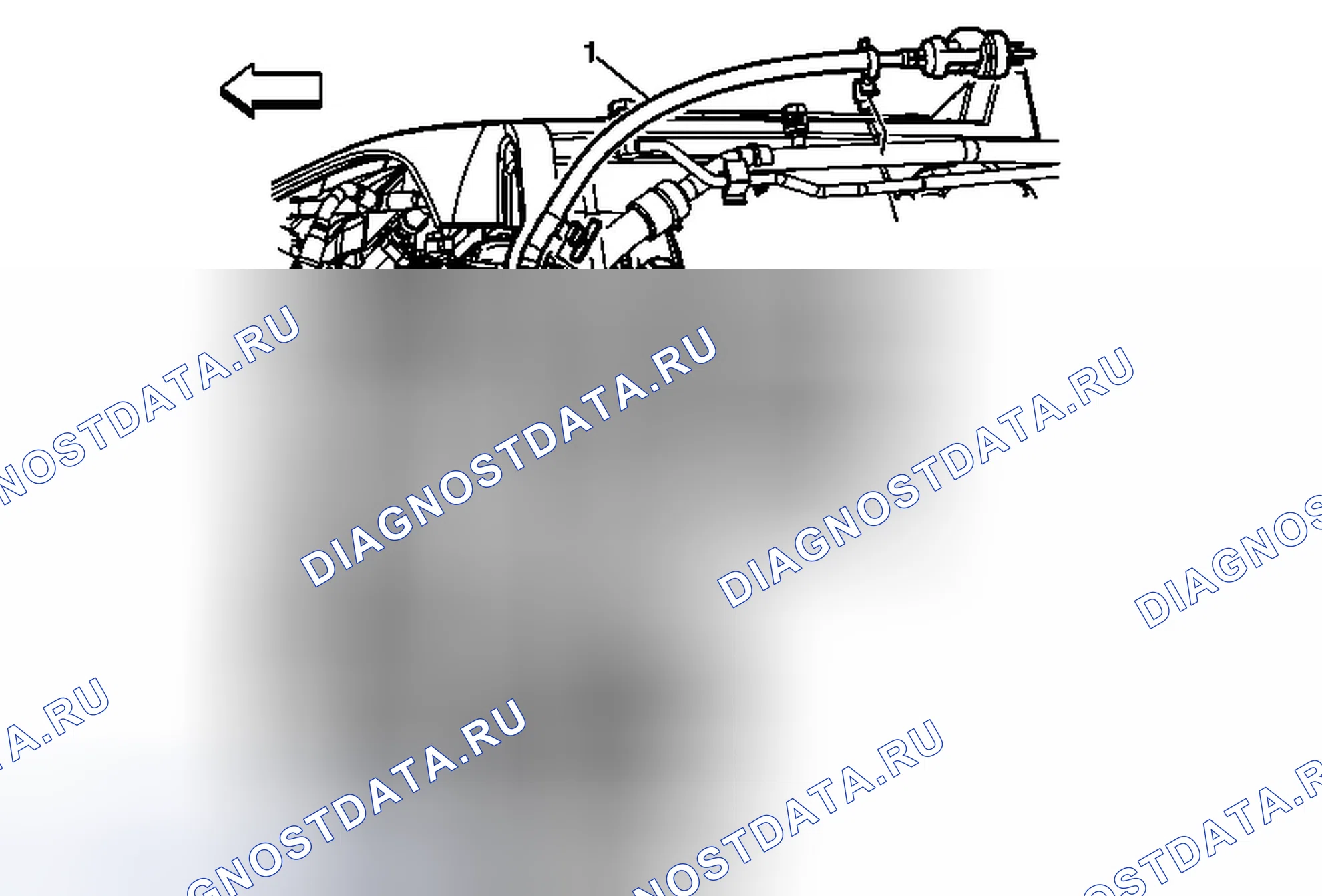 Рис. 22: Замена шнура нагревателя охлаждающей жидкости (LSA - 110 В). Cadillac CTS II