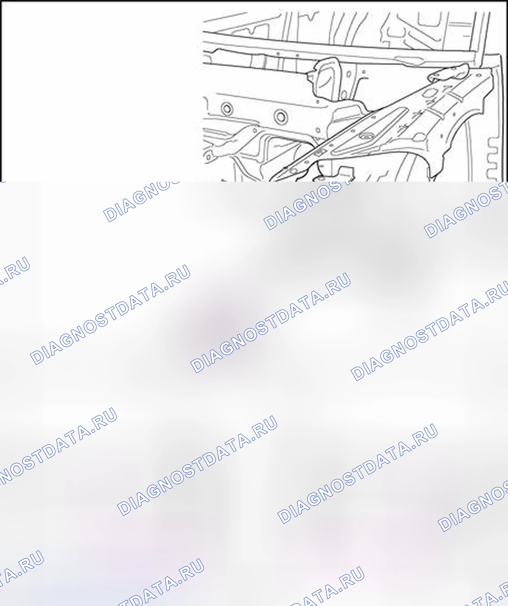 Рис. 176: 50 79 55 03 Передняя часть продольного элемента, замена (подраздел). Volkswagen Phaeton I