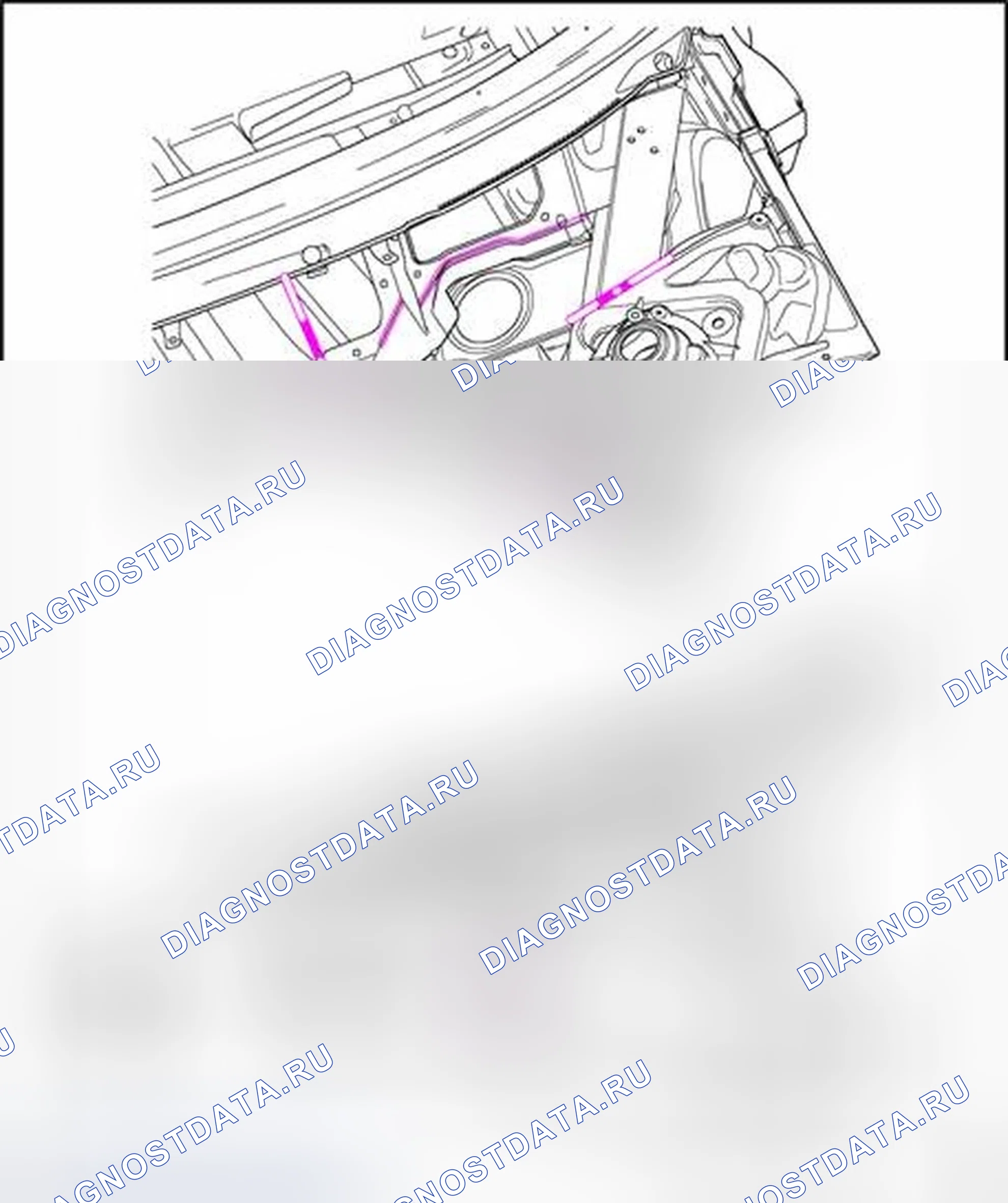 Рис. 48: Места резки. Audi A8 D3 рестайлинг