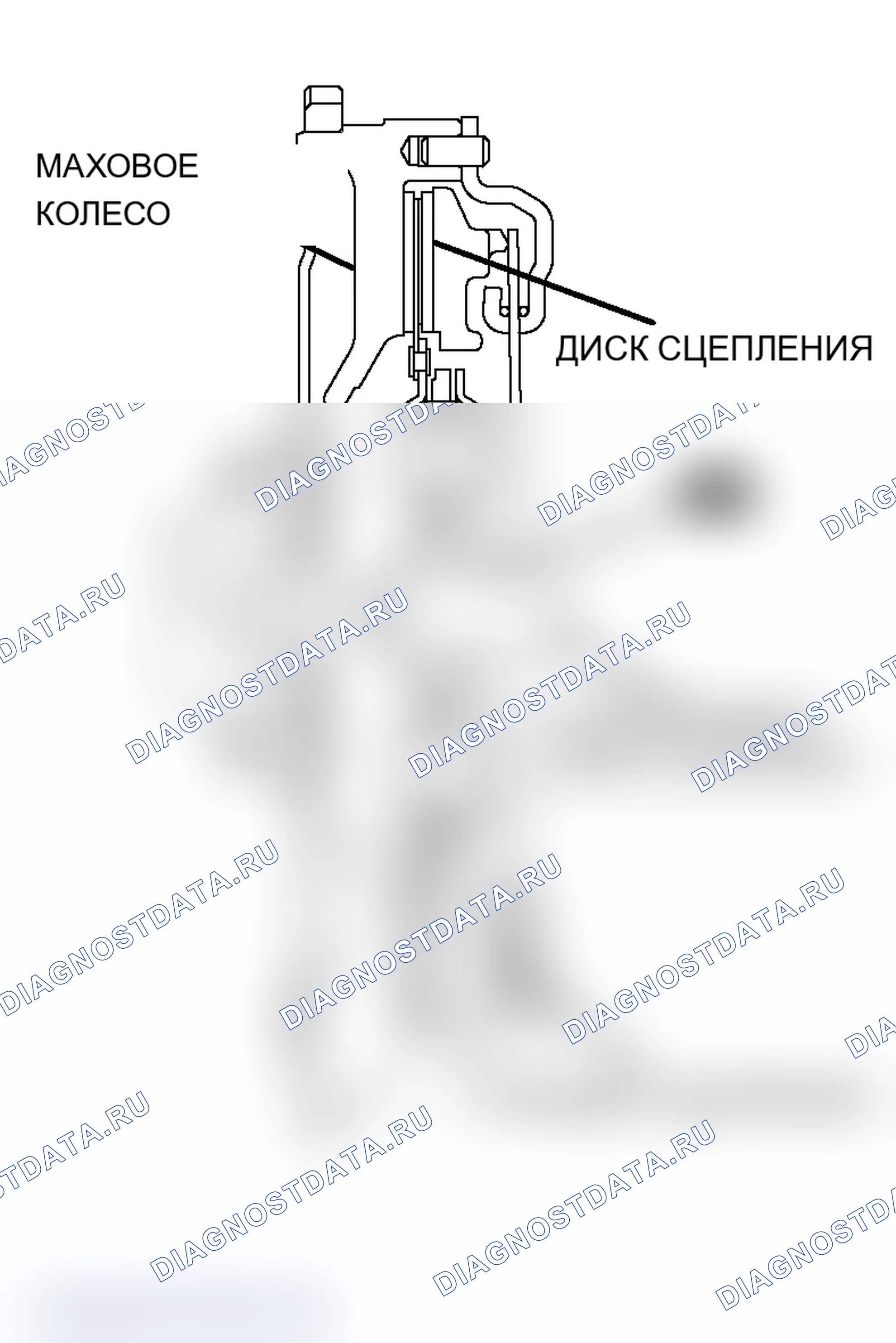 Рис. 48: >> D <<УСТАНОВКА ДИСКА СЦЕПЛЕНИЯ И КРЫШКИ СЦЕПЛЕНИЯ. Mitsubishi Lancer Evolution IX