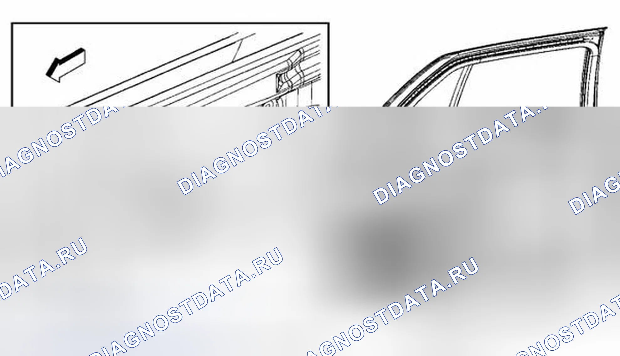 Рис. 14: Замена внутренней ручки задней боковой двери. Cadillac DTS I