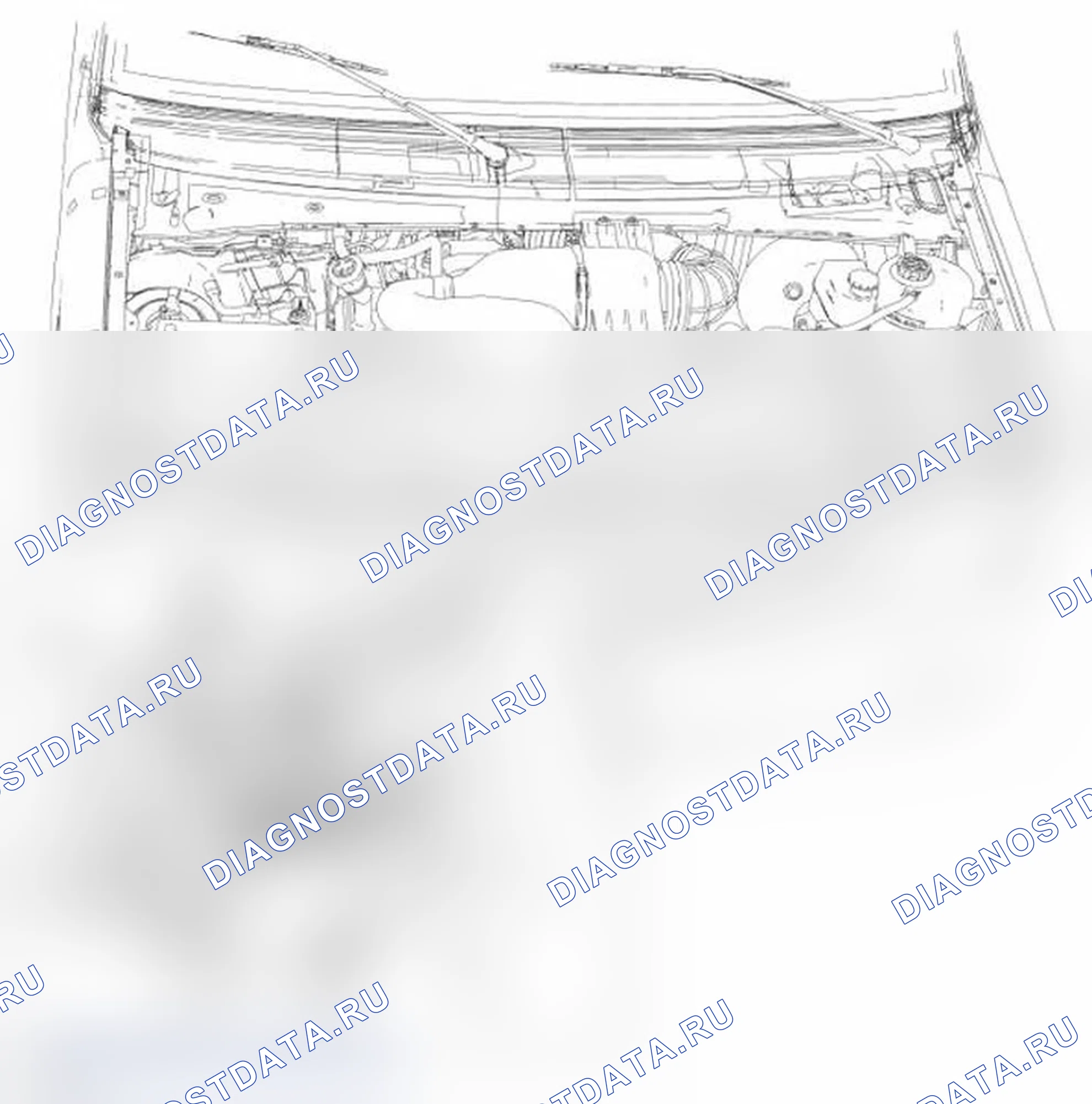 Рис. 38: Соединения под капотом. Ford Cutaway E350 Super Duty 