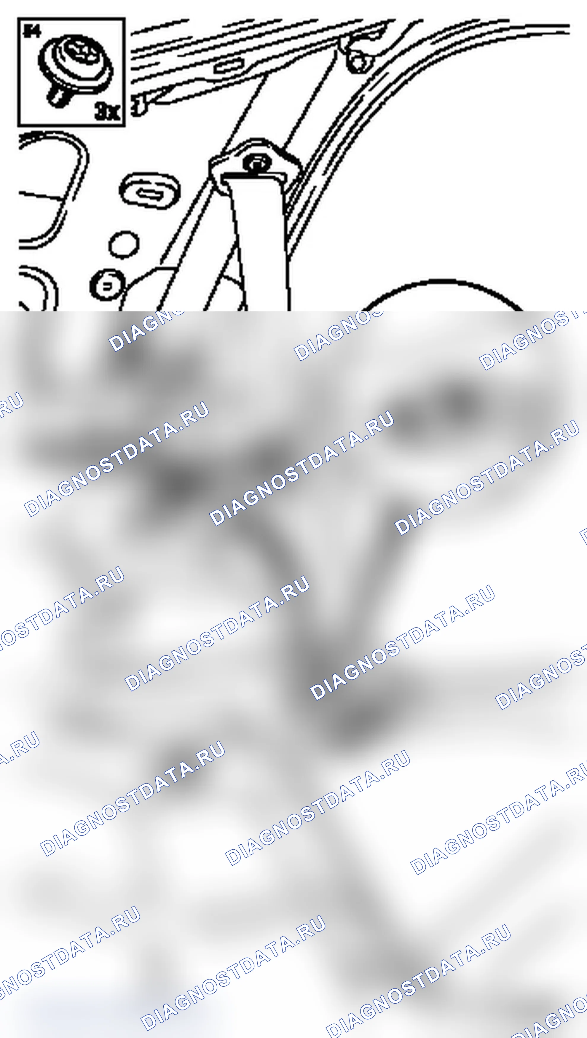 Демонтаж и установка ремня безопасности сзади (модель F35, F48). Opel Astra G