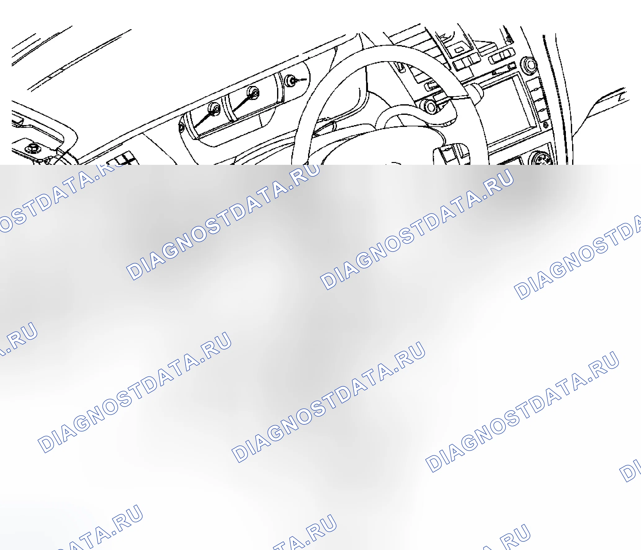 Рис. 34: Замена нижнего удлинителя приборной панели - левая сторона. Cadillac DTS I