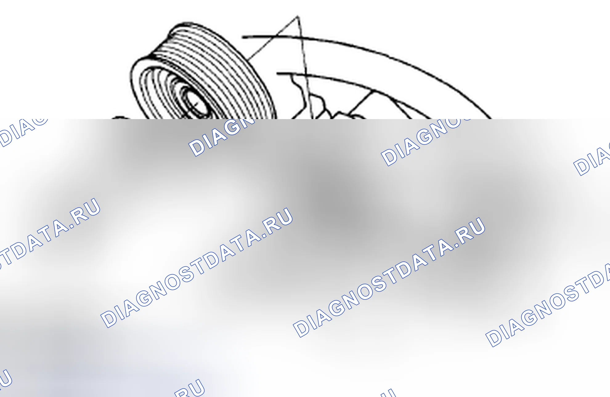 Рис. 18: Замена натяжного шкива. Acura CSX I