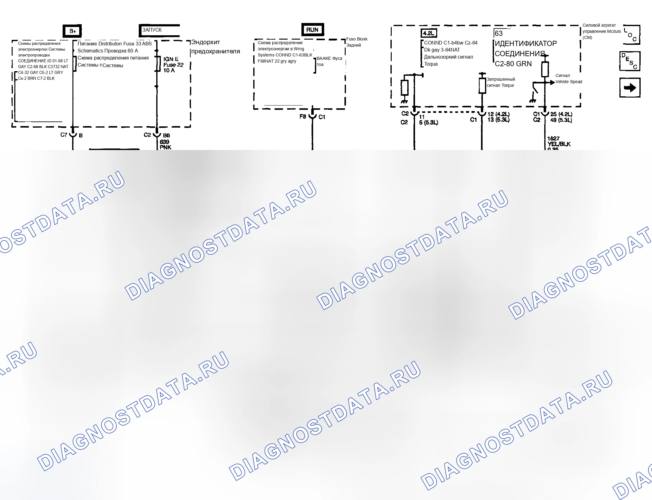 Рис. 2: Схема ABS. Chevrolet TrailBlazer I