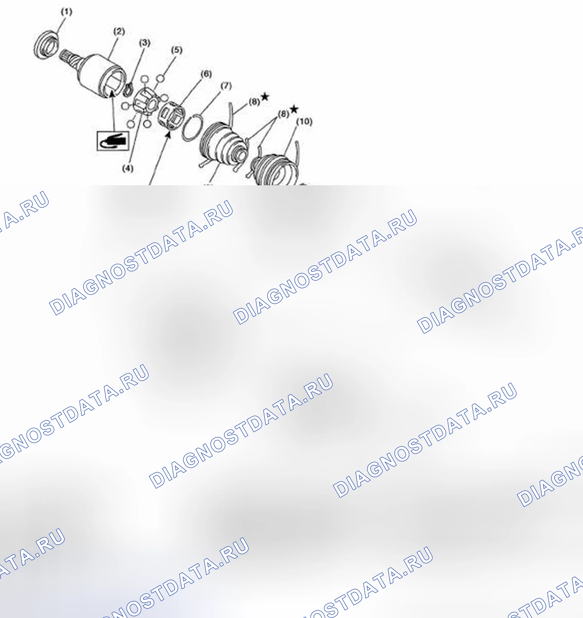 Рис. 38: ЗАДНЯЯ ОСЬ. Subaru Impreza WRX GH