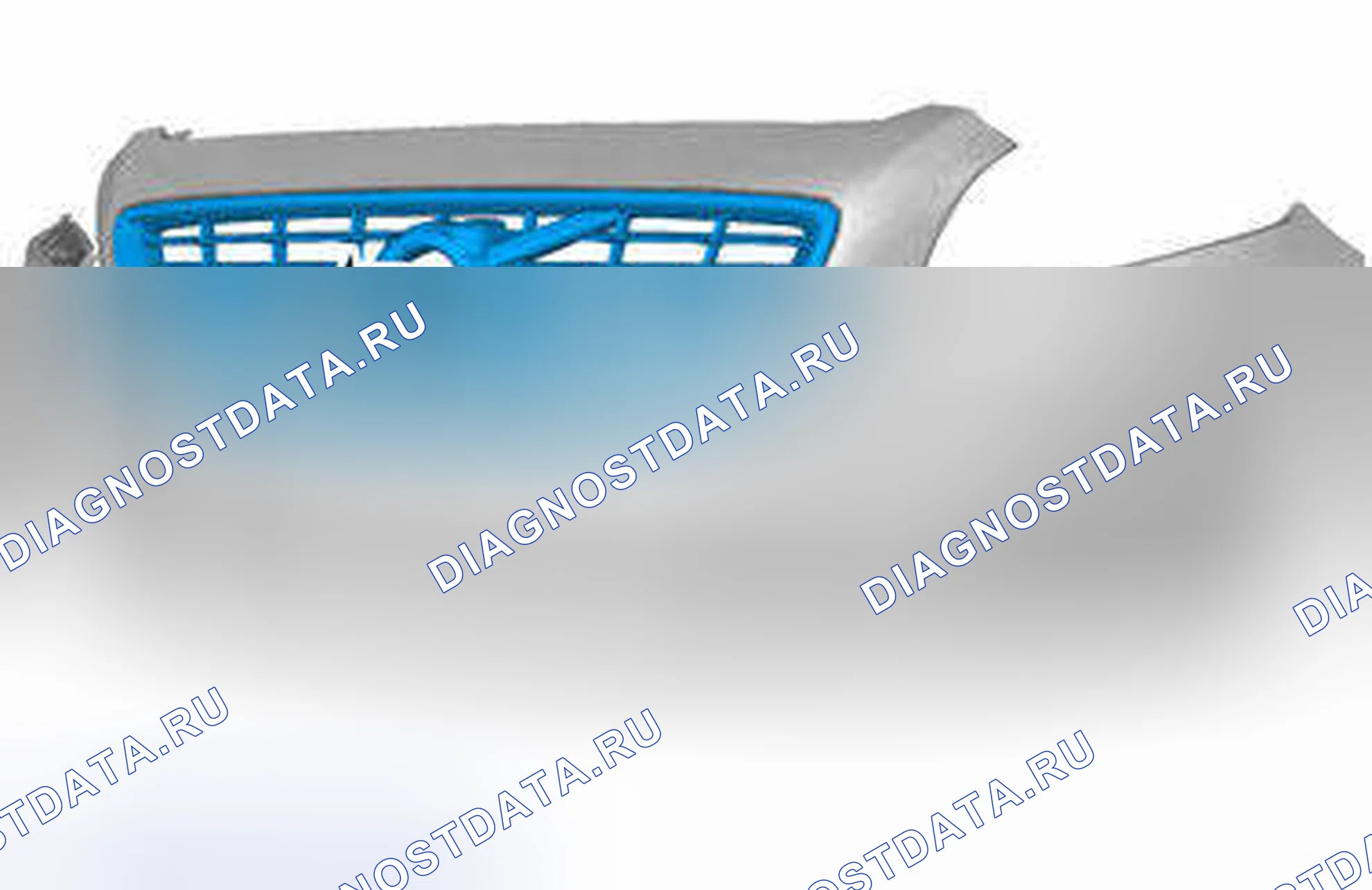 Рис. 80: Демонтаж решетки радиатора. Volvo V70 II