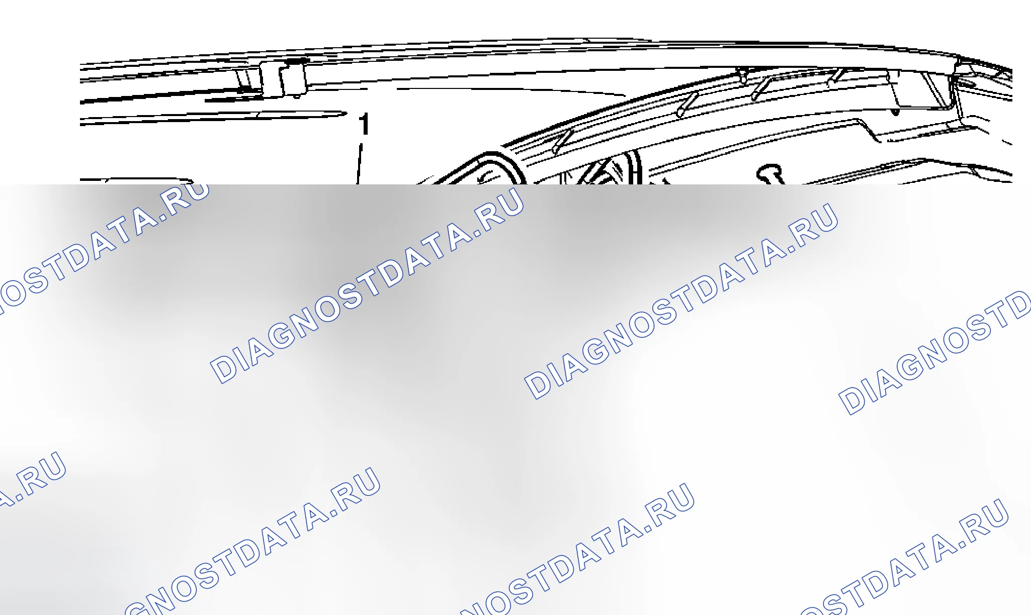 Рис. 19: Замена шланга задней шайбы (задний дверь багажника). Chevrolet HHR I